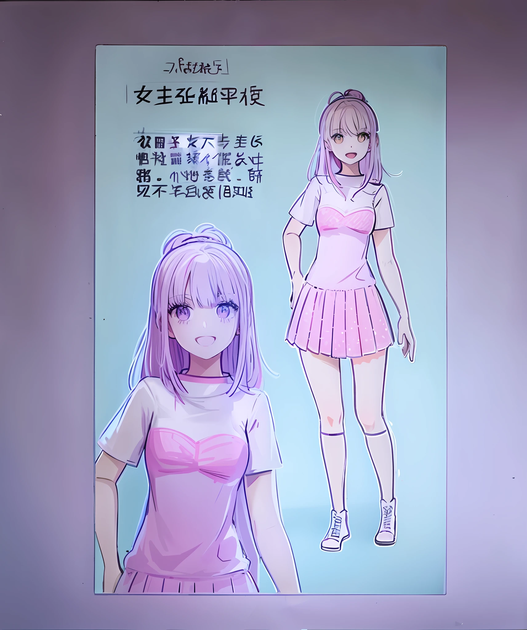 anime character with a pink dress and a pink skirt, anime style character, shoujo manga character design, flat anime style shading, in an anime style, ( ( character concept art ) ), anime character, ecchi anime style, anime character design, !!full body portrait!!, in japanese anime style, anime full body illustration, realistic anime 3 d style