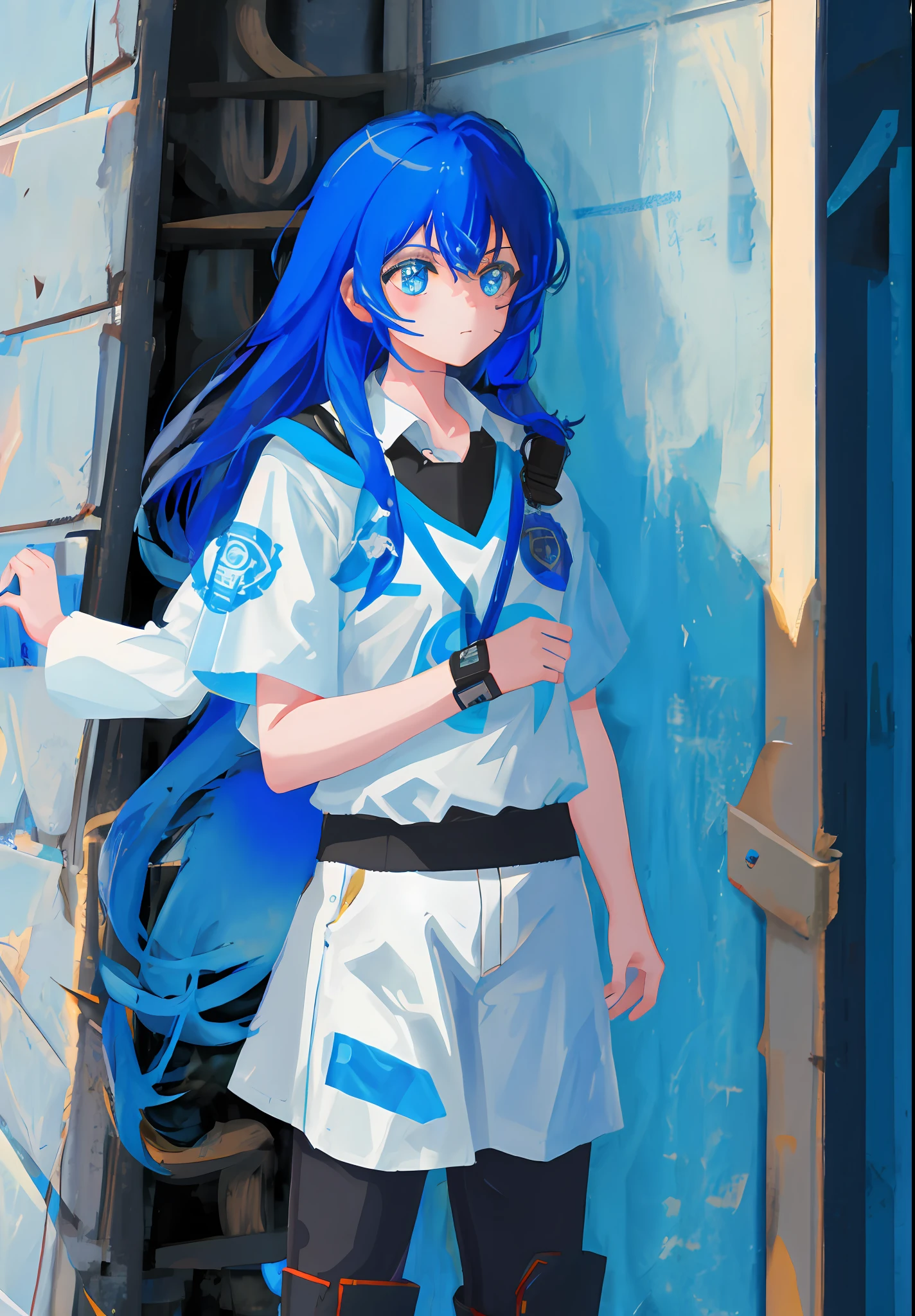 Female, Earth United Nations, blue hair