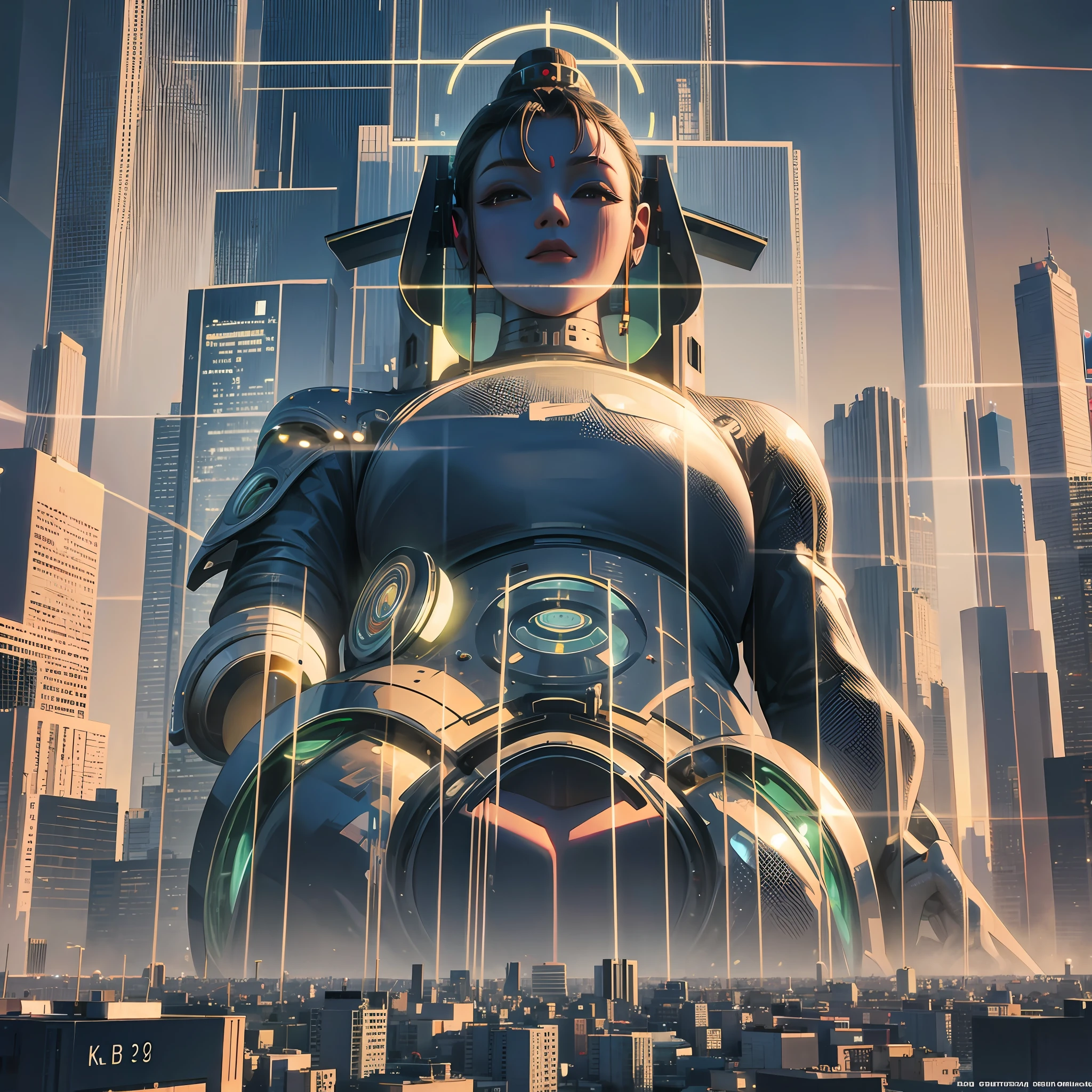Giant Buddha, cyberpunk, c4d, surrealism, high quality, masterpiece