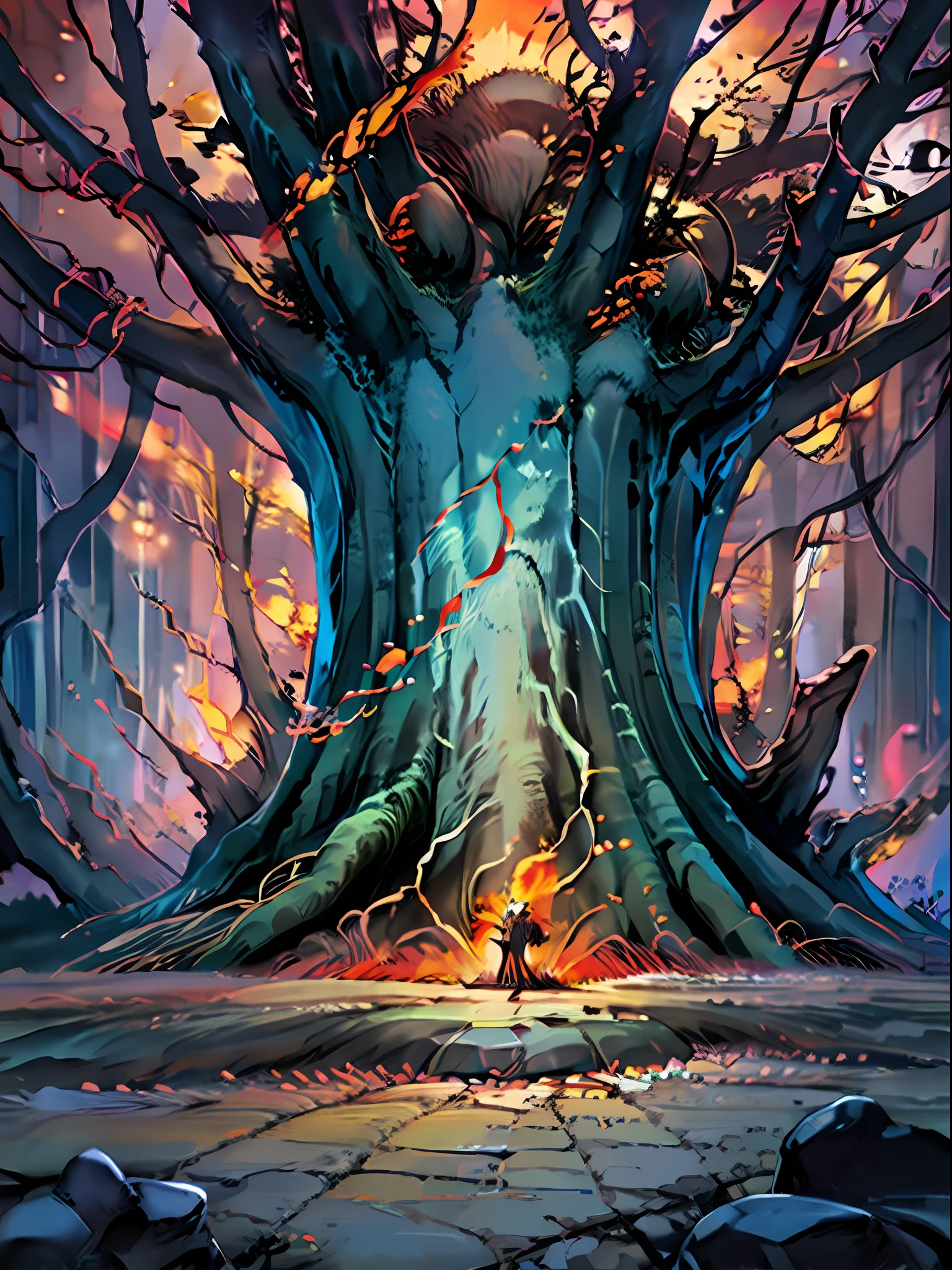 Big tree Flame planet