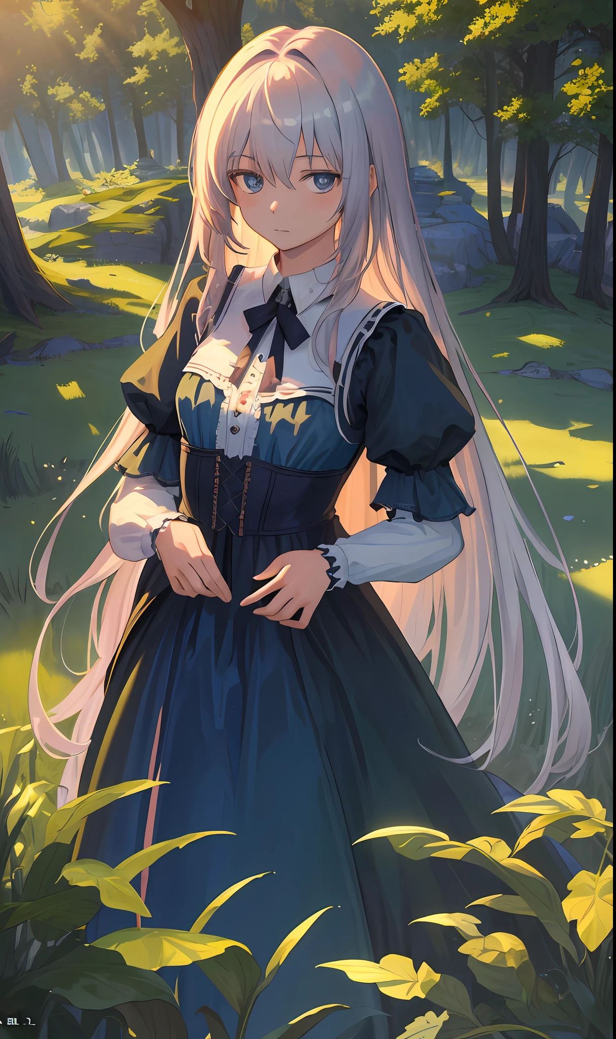 (masterpiece:1.3), official art, 8k, Henning Jakob Henrik Lund, 1girl, delicate, small breasts, very long hair, dress, (dress lift:1.0), bareleg detailed fantasy landscape, masterpiece, best quality, CG, wallpaper, high quality, HD, extremely detailed, global illumination, dusk light, scattering , (Transparency: 1.2)