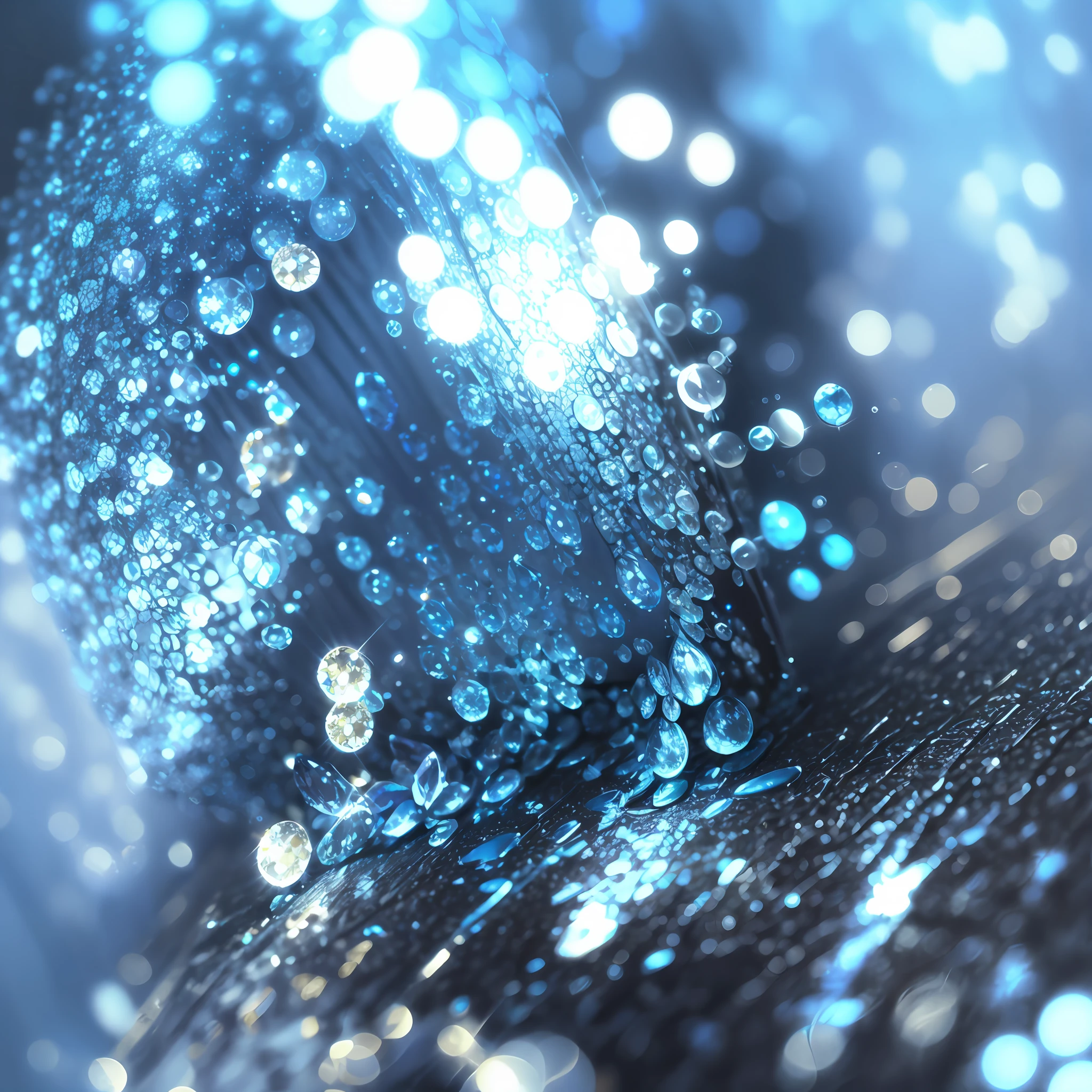 Blue light effect, metallic texture, fine details sparkle --auto --s2