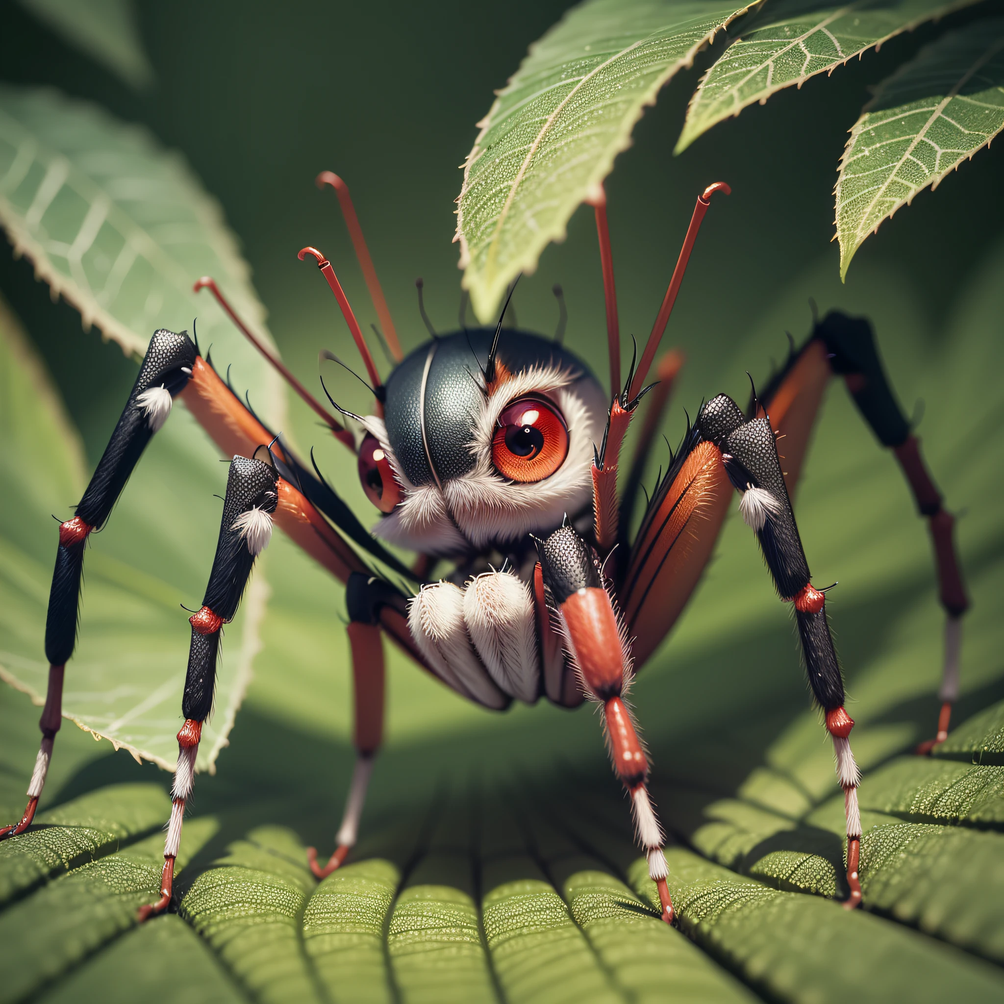 Small spiders, big eyes, red legs --auto --s2
