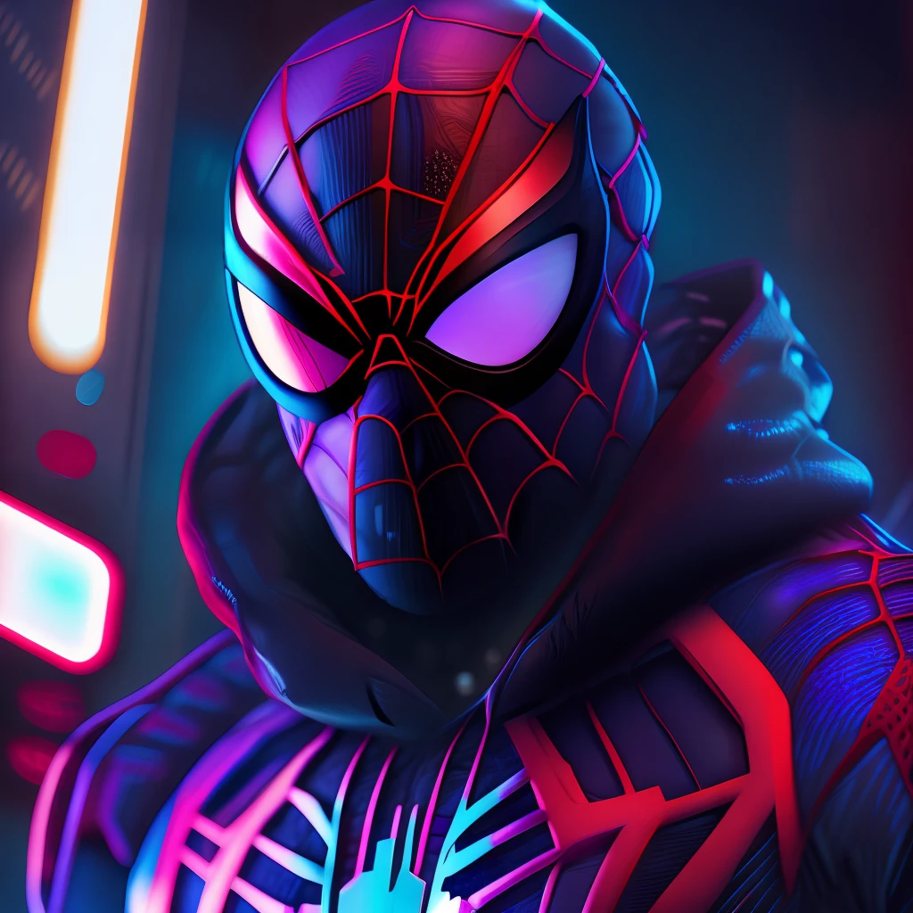 Spider man,Cyberpunk,8k.