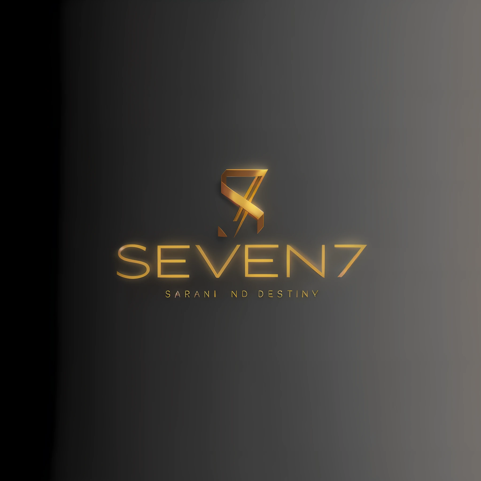 a closeup of a golden logo on a black background, seven, logo concept design, logo design, logo design, logo 7, 3 d logo, header with logo, minimalist logo, clean logo design, seventy, seven sins, logo, logo, loading screen", minimalist logo without text, business logo, by: S sexy: 7, golden number