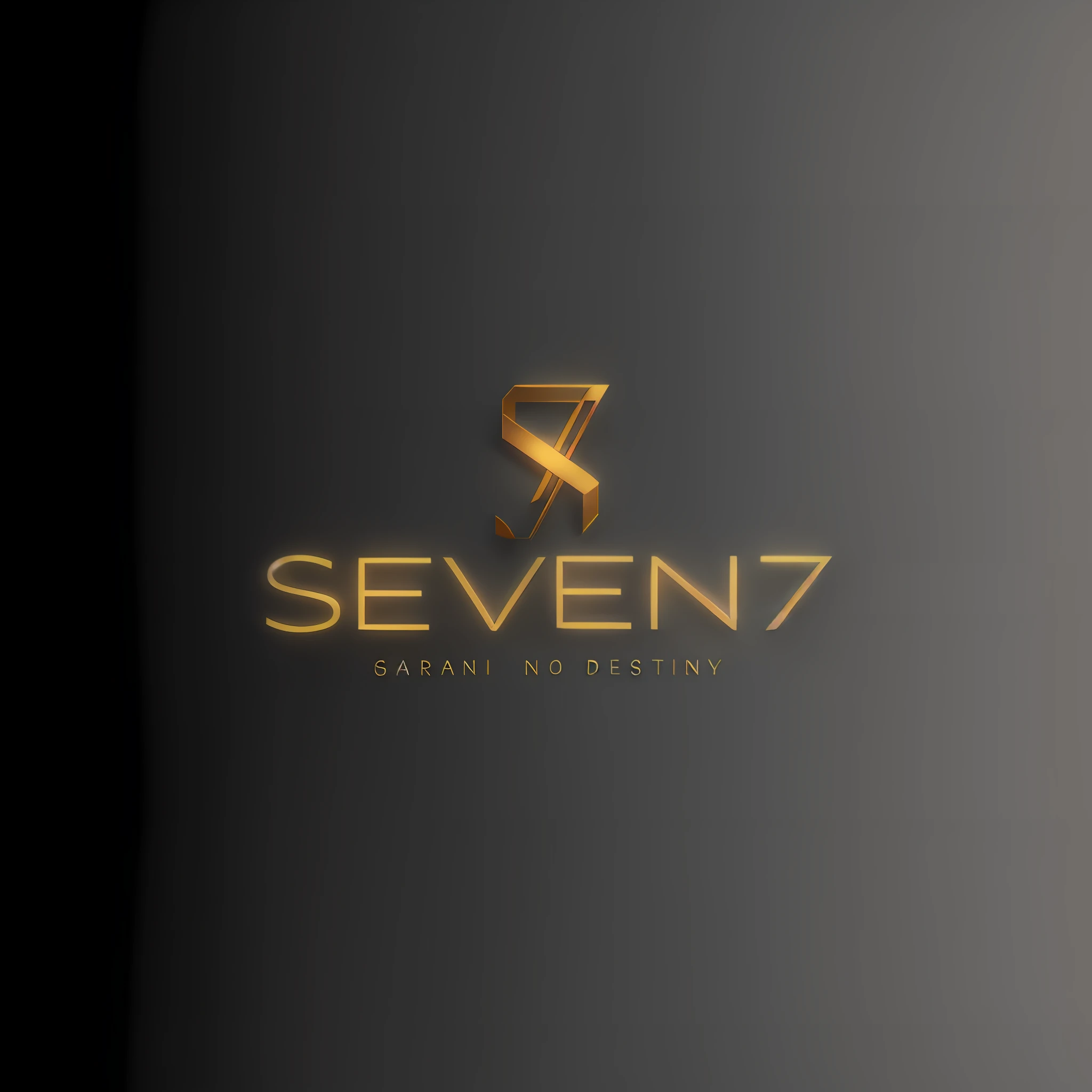 a closeup of a golden logo on a black background, seven, logo concept design, logo design, logo design, logo 7, 3 d logo, header with logo, minimalist logo, clean logo design, seventy, seven sins, logo, logo, loading screen", minimalist logo without text, business logo, by: S sexy: 7, golden number