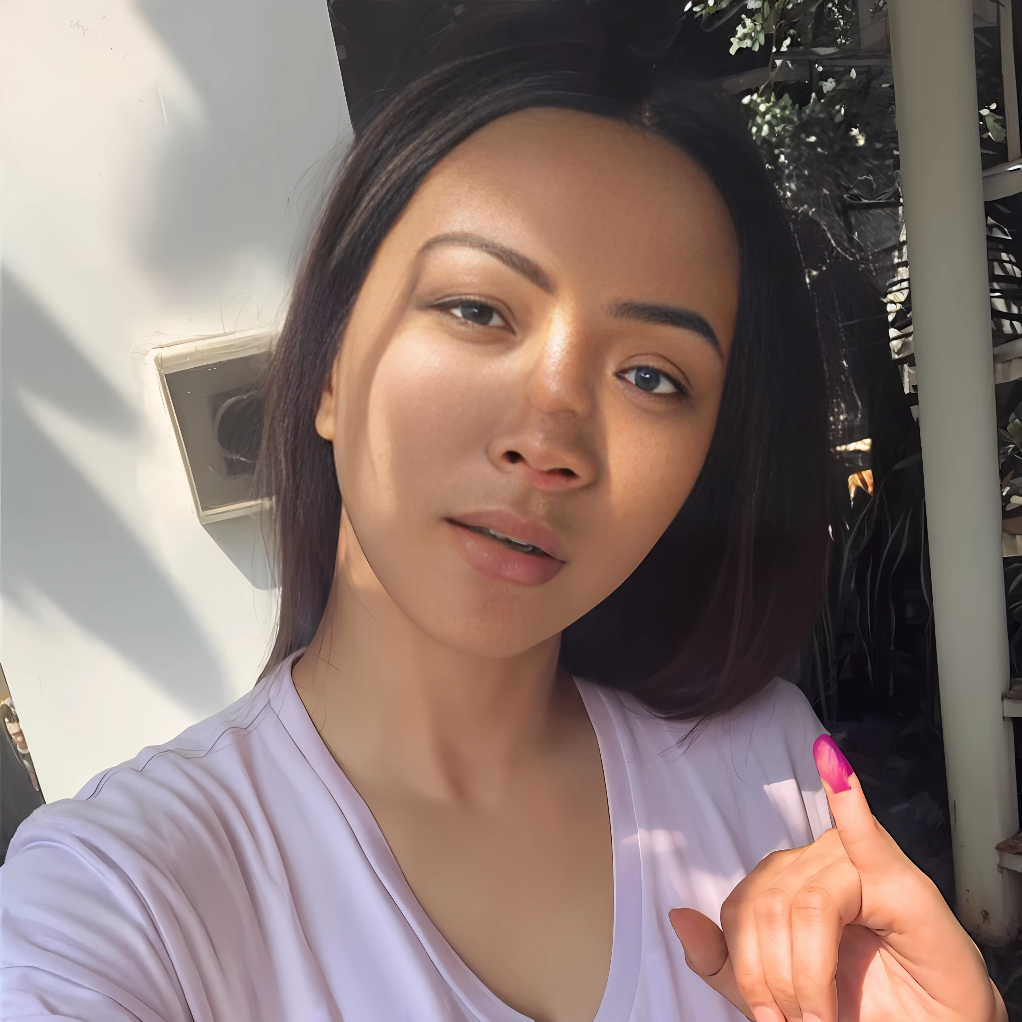 there is a woman holding a toothbrush in her hand, dang my linh, mai anh tran, 30 years old woman, 3 0 years old woman, without makeup, nivanh chanthara, 2 , 2 8 years old old, 2 9 yearsars old, 3 6 ye