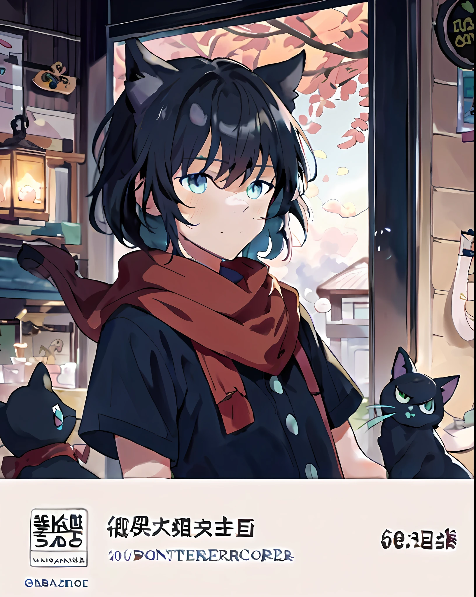 Anime characters with cat and cat man in room with window, anime visual of cute cat, anime cover, anime boy with cat ears, Yang J, beautiful anime cat man, cute anime cat man, by Zhou Fang, anime cat man, cute boy of anime visual, boy with cat ears, attractive cat boy, very beautiful anime cat boy