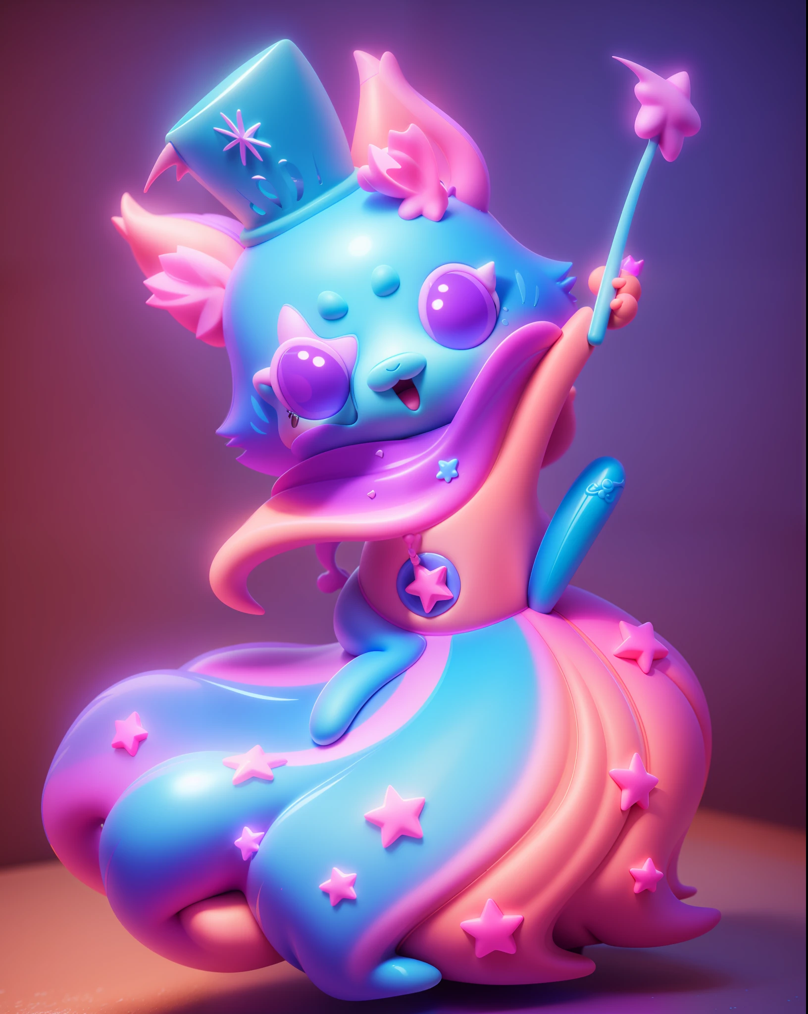 There is a cartoon character sitting on a table with rain on background, clay rendering, 3D smallest pet shop cat, 3d clay rendering, 3d clay rendering, zbrush sculpted color, 3d smallest pet shop, 3d smallest pet shop animal, 3d smallest pet shop animal, clay model, stylized to 3d rendering, color zbrush rendering close-up of a cartoon character, zbrush!!,zbrush model, CGI clay sculpture, clay model stylized 3 d, Dream Unicorn Color Scheme, Marshmallow-like Color Scheme, ((Intricate Details)), HDR, ((Intricate Detail, Ultra Detail)), Cinematic Shots, Vignette,