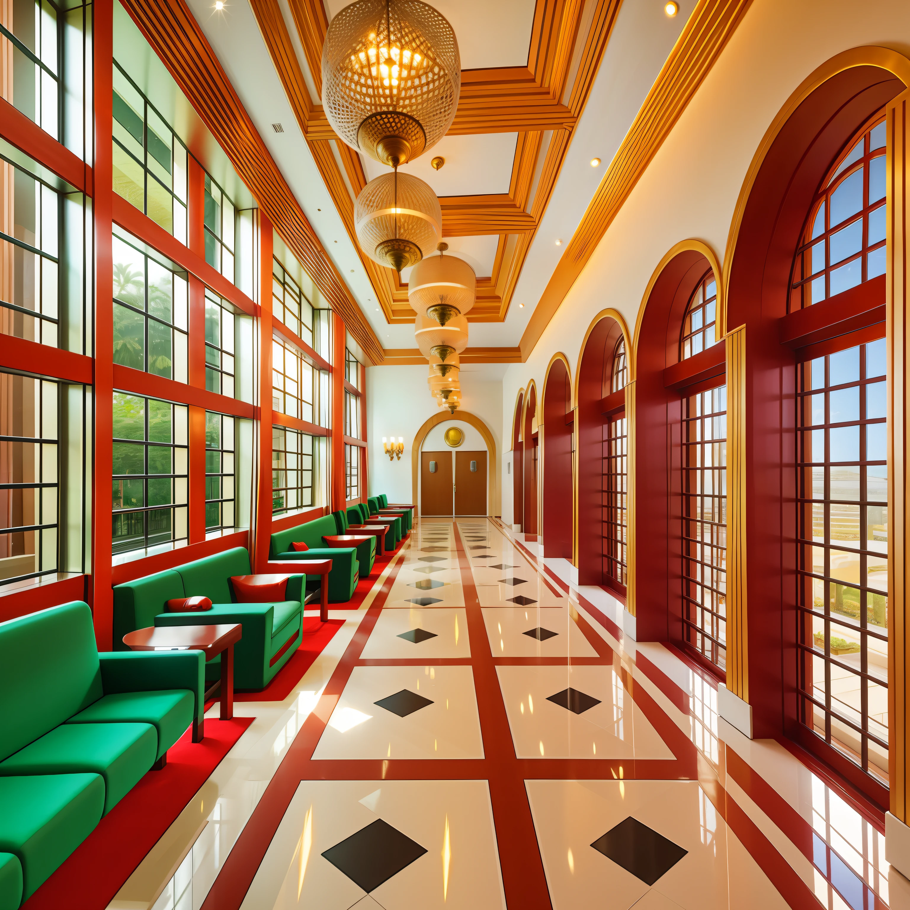 Super Mario-style hotel with a six-meter lobby floor height and Mario elements --auto --s2