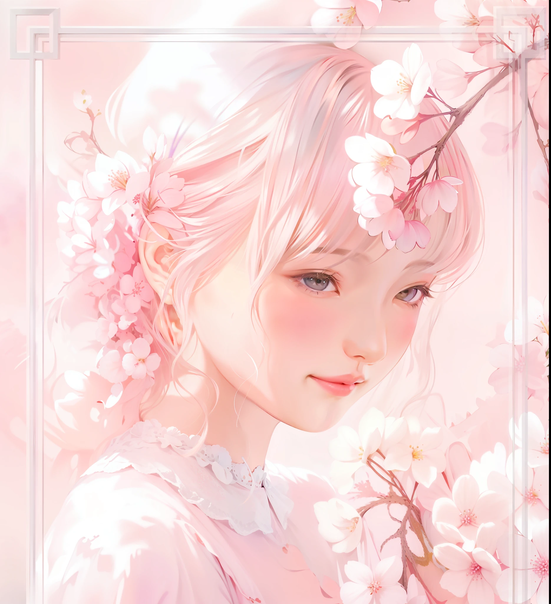 (masterpiece),(best quality:1.0), (ultra highres:1.0), detailed illustration, portrait, detailed, girls, detailed frilled clothes, detailed beautiful skin, face focus, in street, spring, flowers in balcony,