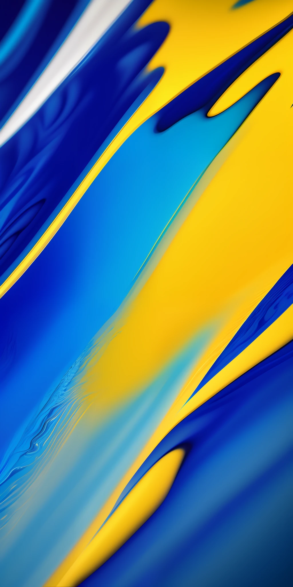 Close-up background of white gradient liquid colors blue yellow blue