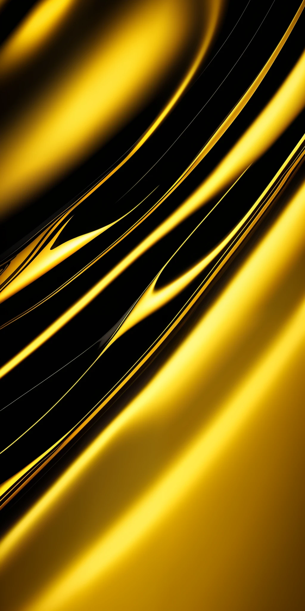 A close-up of a background of shiny liquid gold colors gradient in golden white with black, with swimming nails