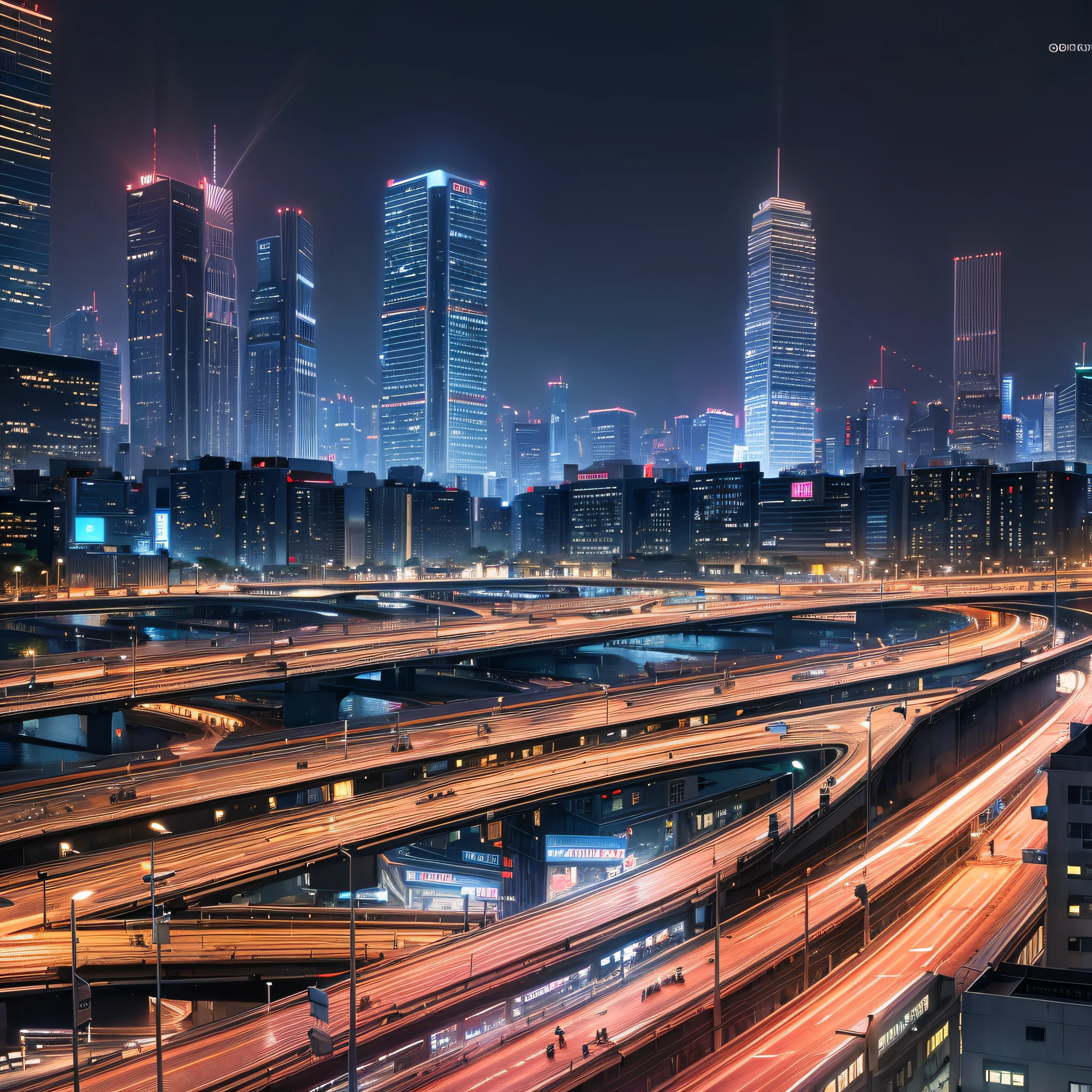 City street, heavy traffic at night, street, traffic has light path, city, street, stunning vision, architecture, long exposure time outside the city, Kowloon stills, long exposure time; Sharp focus, city, clear and smooth lines, bustling, night view, city at night, at night --auto --s2