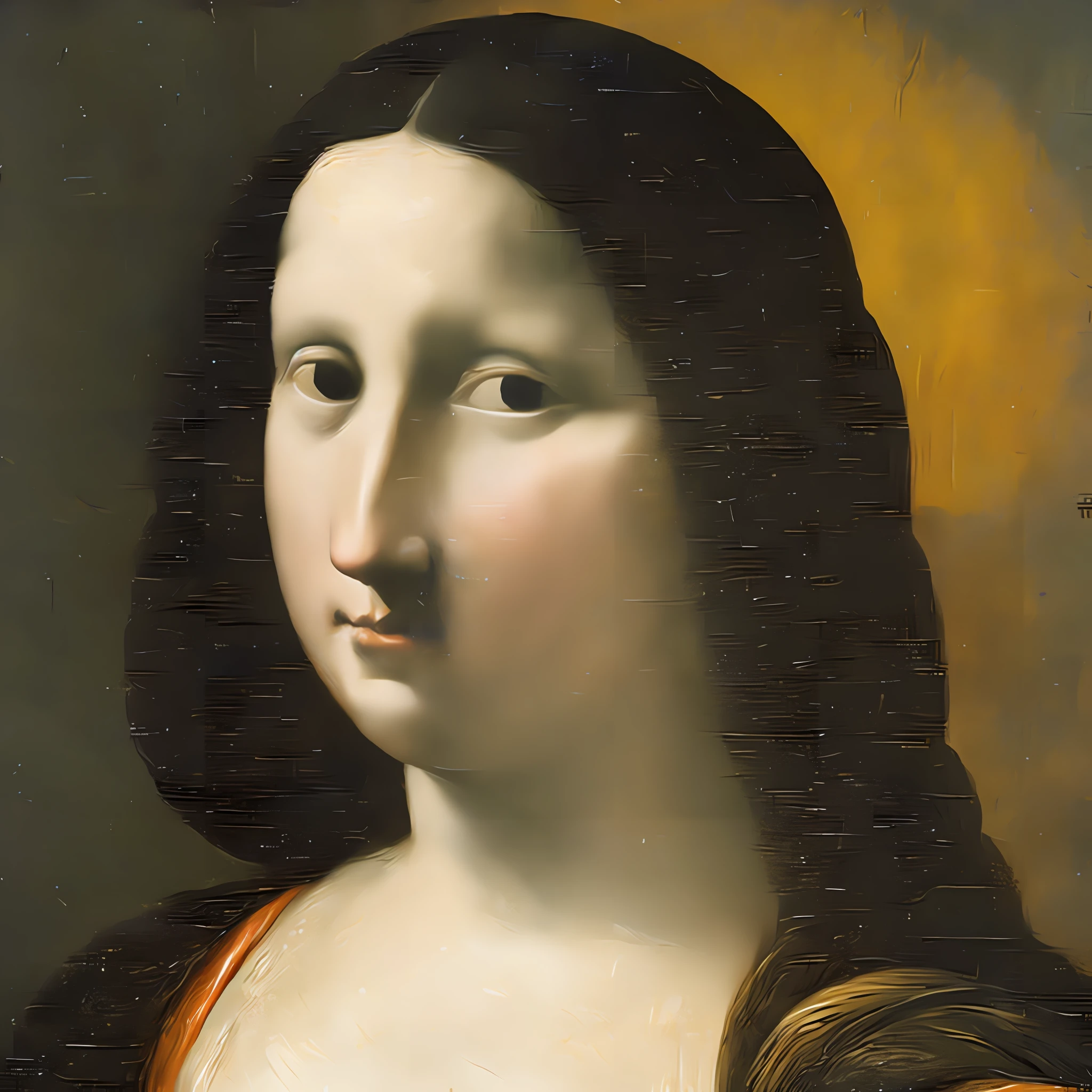 Oil painting, rereading of Leonardo da Vinci's Monalisa in the sixteenth century
