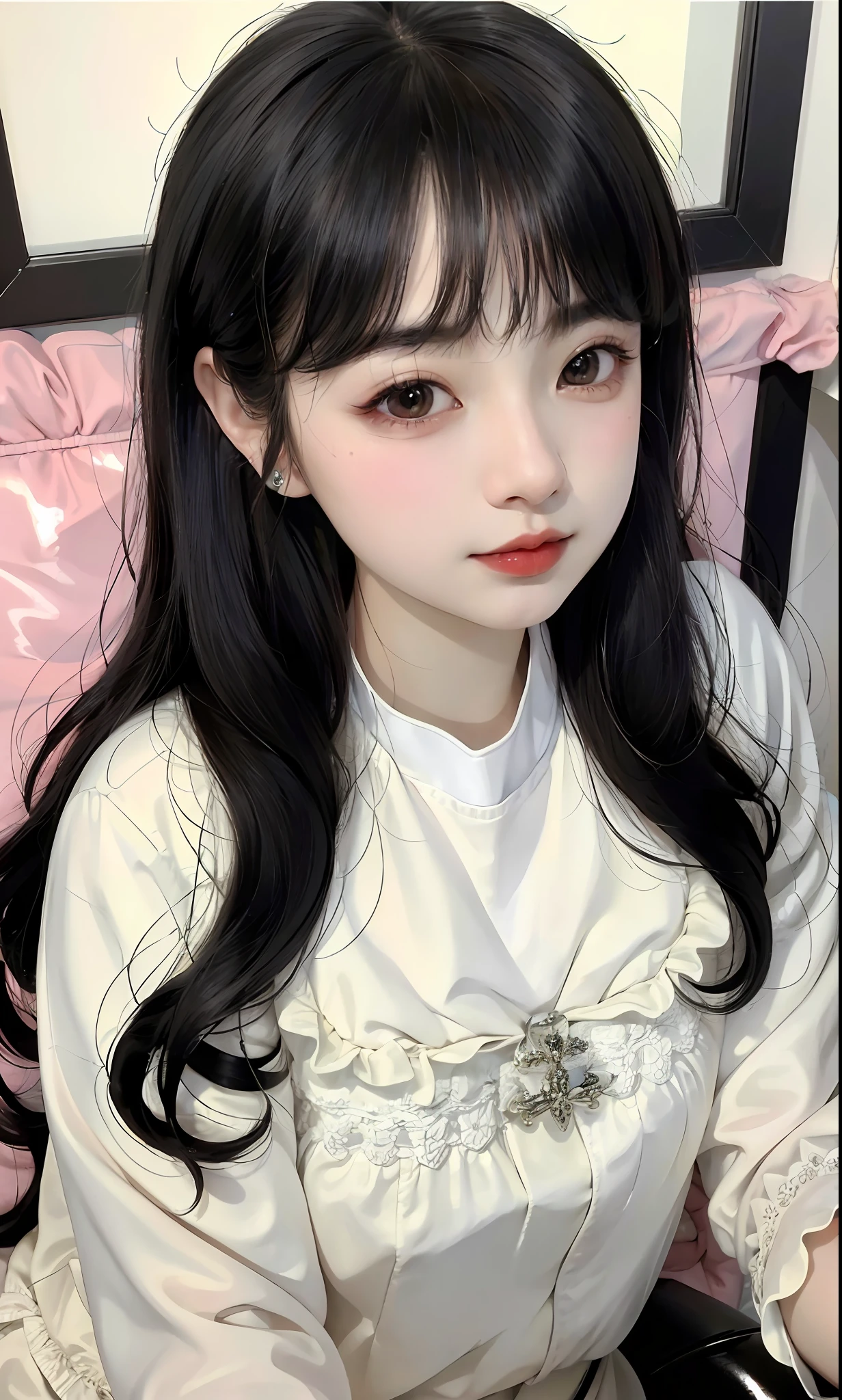 (8k, RAW photo, photorealistic:1.25) ,( lip gloss, eyelashes, glossy finish, glossy skin, best quality, super high resolution, depth of field, chromatic aberration, caustics, wide light, natural shadow, Kpop idol) look with serenity and goddess-like bliss to the spectators,