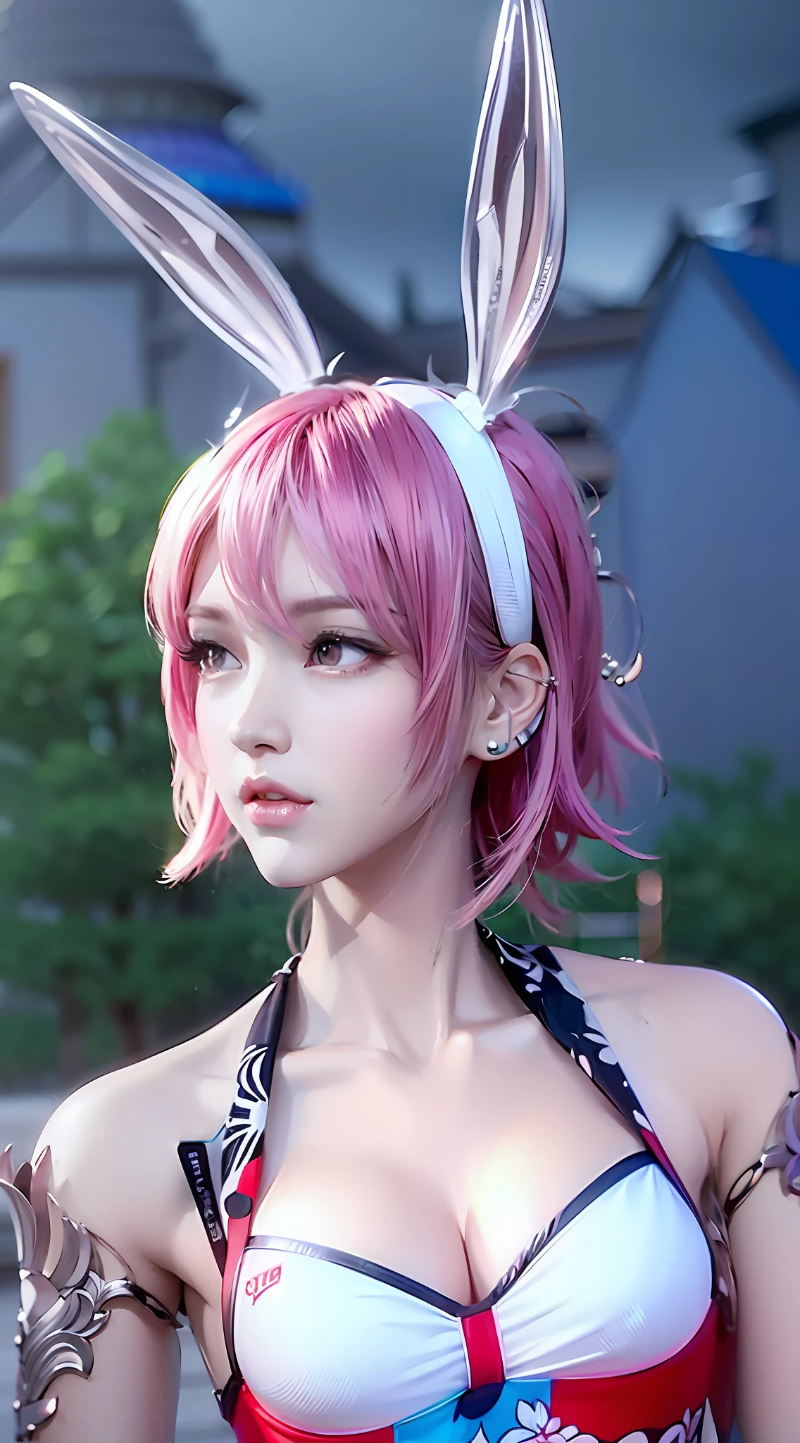 Hair change color, pink hair,
