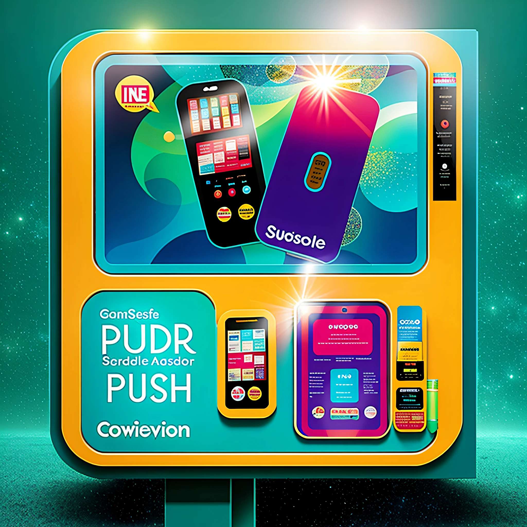 Condom product vending machine, panel centered, official product image, the upper large screen is the advertising screen, the front protruding small screen is the card machine, the fuselage has the style of Durex, and the body appears reasonable with Durex elements