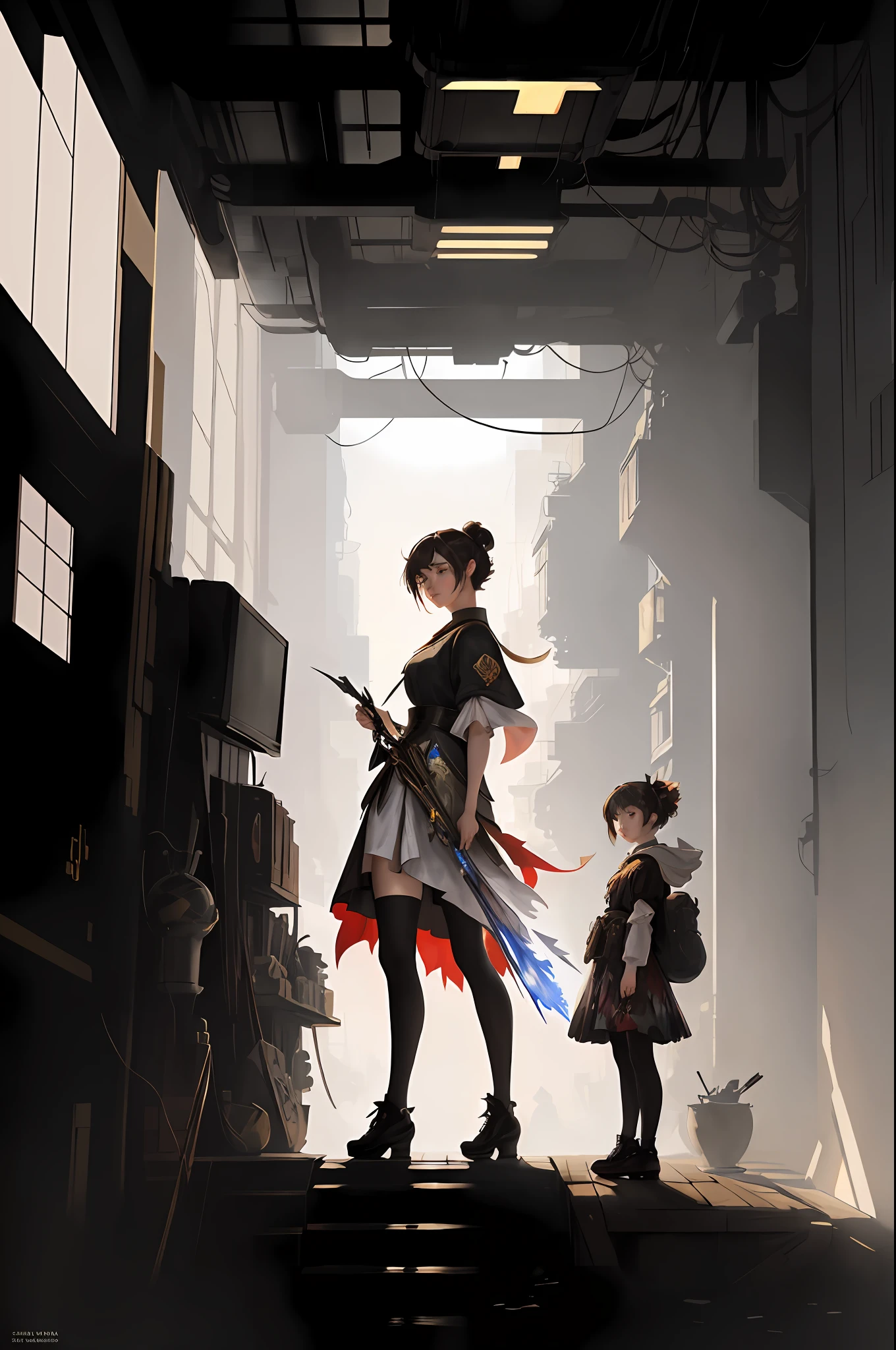 Nogizaka Girl, Short-haired, (Girlish Painting: 1.3), (Ultra Detail: 1.3), (Cosy: 1.3), Best Quality, Masterpiece, High Detail, 1 Girl, [Emma Watson: Chou Tzu-Yu: 0.2], Unreal Engine 5, Octane Render, (2D: 1.2), Limited palette flat color, Digital painting, Art Station, Concept Art, Smooth, Sharp, Focus Ross Tran and works by Greg Rutkowski, Alphonse Mucha, Baku Karol, (oil on canvas: 1.16), (acrylic: 1.16), (colorful: 1.5), (watercolor: 1.16), (nvinkpunk: 1.0), (Kuvshinov: 1.0), (dreamlike art: 1.0), ( samdoesart: 1.0), (model photography style: 1.0), (artist Yukiho Shoda: 1.3), (artist Mike Mignola: 1.3), (artist Joop Polder: 1.3), (classical art: 1.3), (industrial art: 1.3), (solar punk art: 1.3)