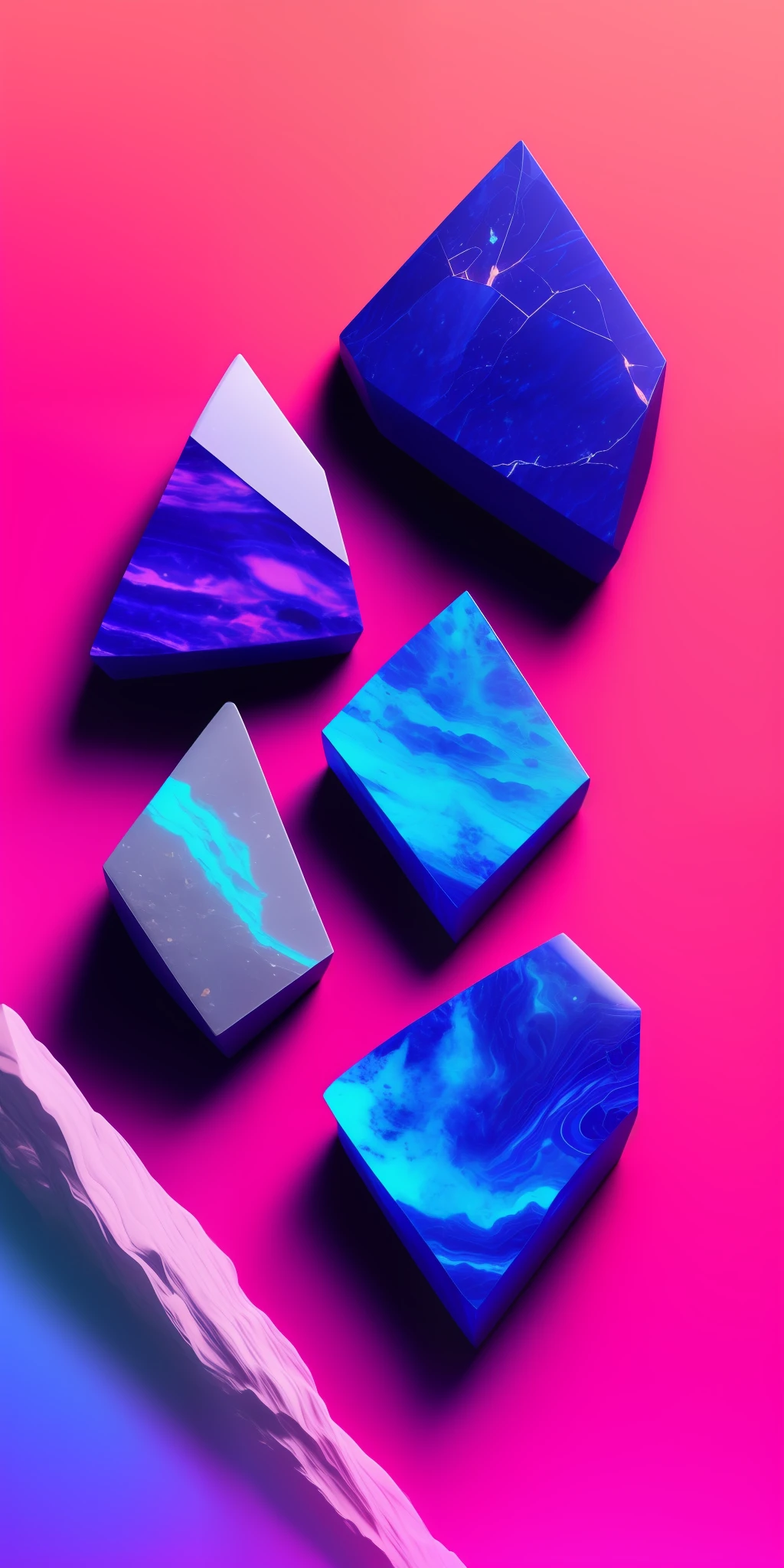 Small Sodalite stones of high quality on a background Neon Art