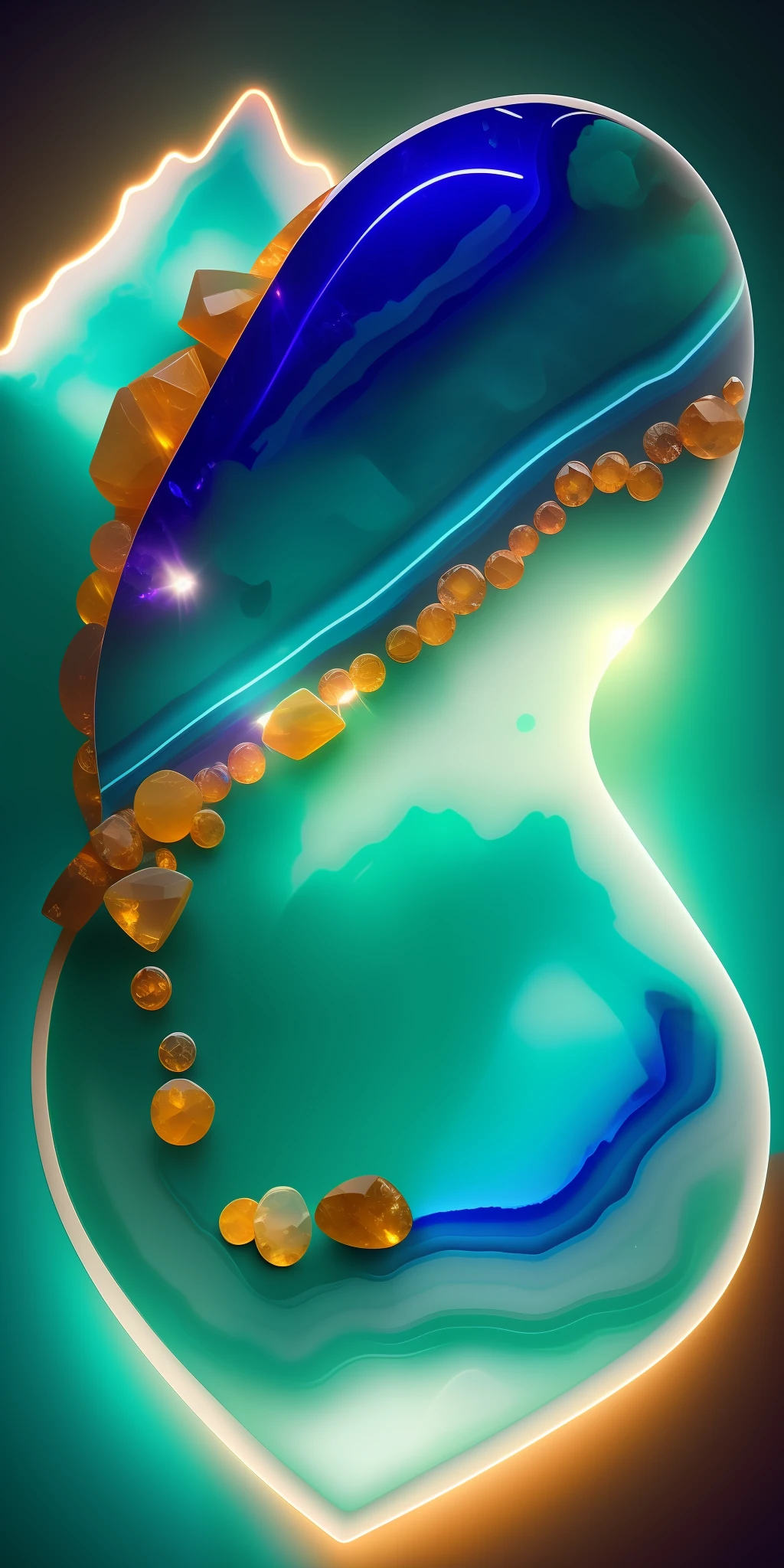 Sodalite Jade Emerald Citrine
Small high quality agate on background Neon Art