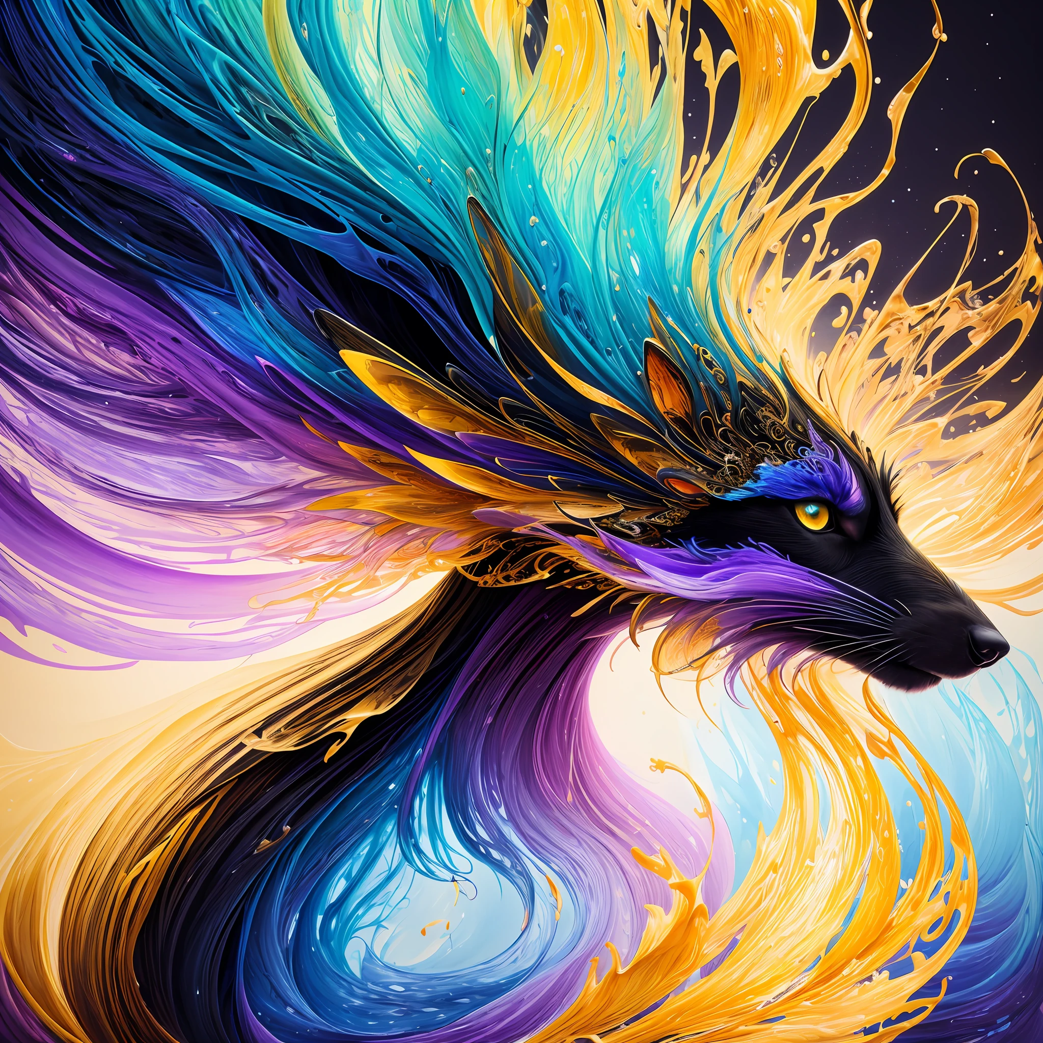 extremely stressed anime dog:human, drinking coffee in a building on fire in the background, masterful playing card border, random Colorful art, oil painting, blue yellow colors, light purple and violet additions, light red additions, intricate detail, splash screen, 8k resolution, masterpiece, artstation digital painting smooth veryBlack ink flow: 8k resolution photorealistic masterpiece: intricately detailed fluid gouache painting: by Jean Baptiste Mongue: calligraphy: acrylic: watercolor art, professional photography, natural lighting, volumetric lighting maximalist photoillustration: by marton bobzert:, complex, elegant, expansive, fantastical, vibrant