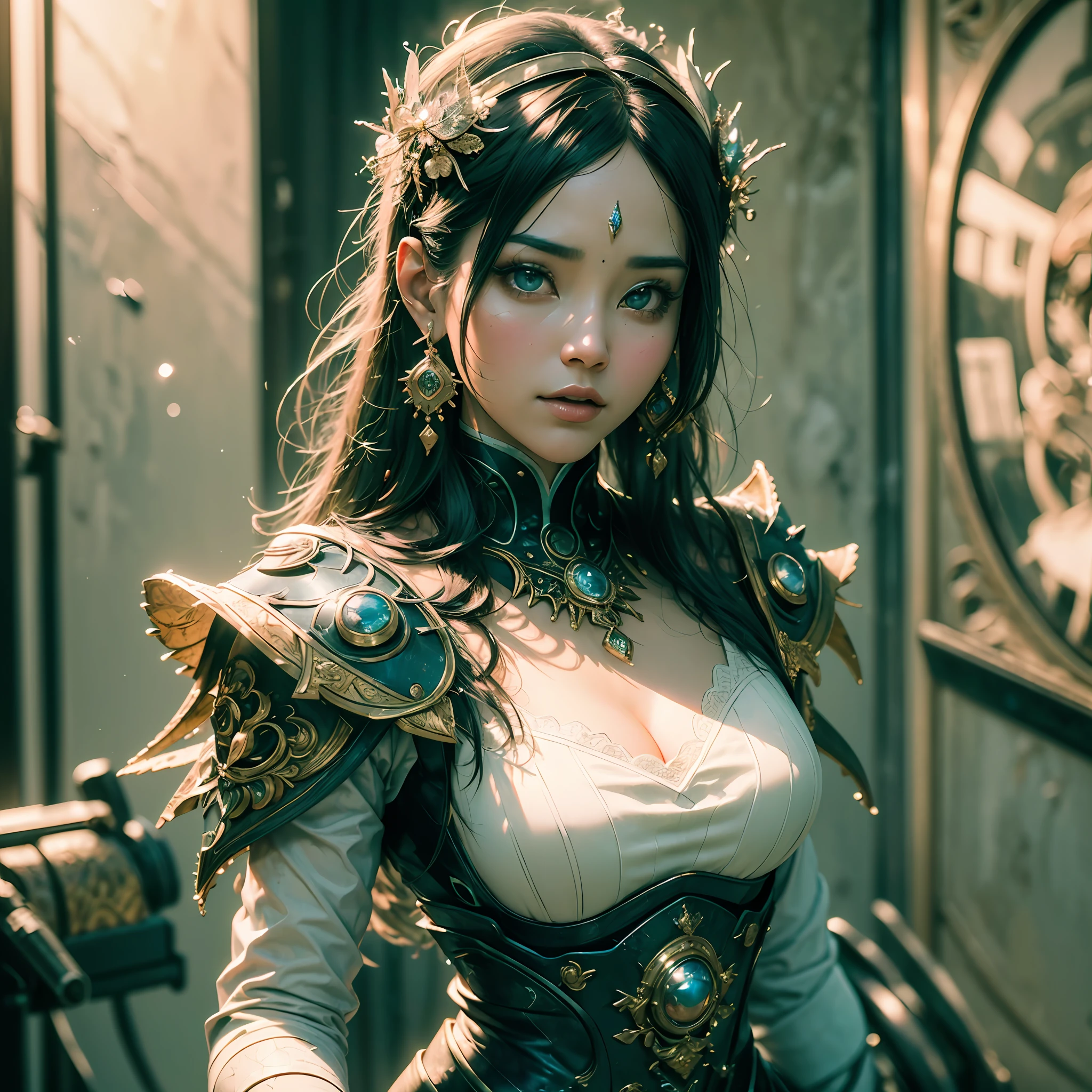(Best Quality), ((Masterpiece), (Detail: 1.6), 3D, A Beautiful Female Image in Costume, HDR (High Dynamic Range), Ray Tracing, AMD RTX, Super-Resolution, Unreal 5, Subsurface Scattering, PBR Textures, Post-Processing, Anisotropic Filtering, Depth of Field, Maximum Clarity and Sharpness, Multi-layer Textures, Albedo and Highlight Maps, Surface Coloration, Accurate Simulation of Light-Material Interactions, Perfect Proportions, Octane Render, Two-color Light, Large Aperture, Low ISO, White Balance, Rule of Thirds, 8K RAW, (Masterpiece, 4K Resolution, Ultra Realistic, Very Detailed), Beautiful Asian Royal Sister, Gorgeous Asian Royal Sister, Inextricably Beautiful. --auto --s2