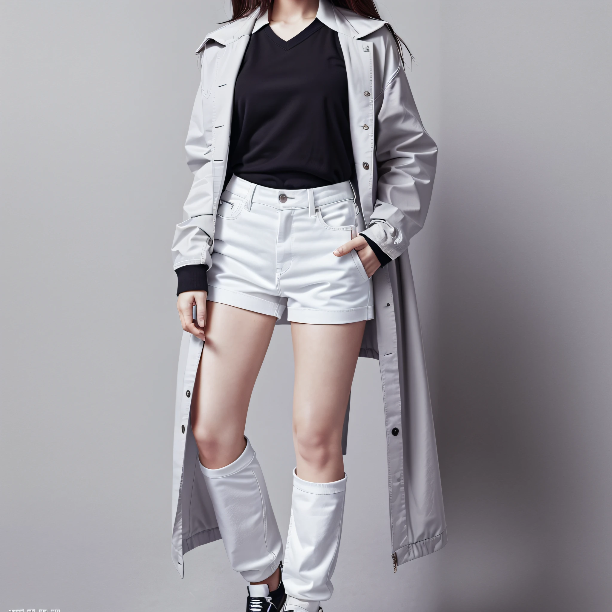 fashion magazine, full body shot, full body shot, asian, photo quality, 8k, high definition face, rough fashion, casual fashion, simple white background --auto --s2