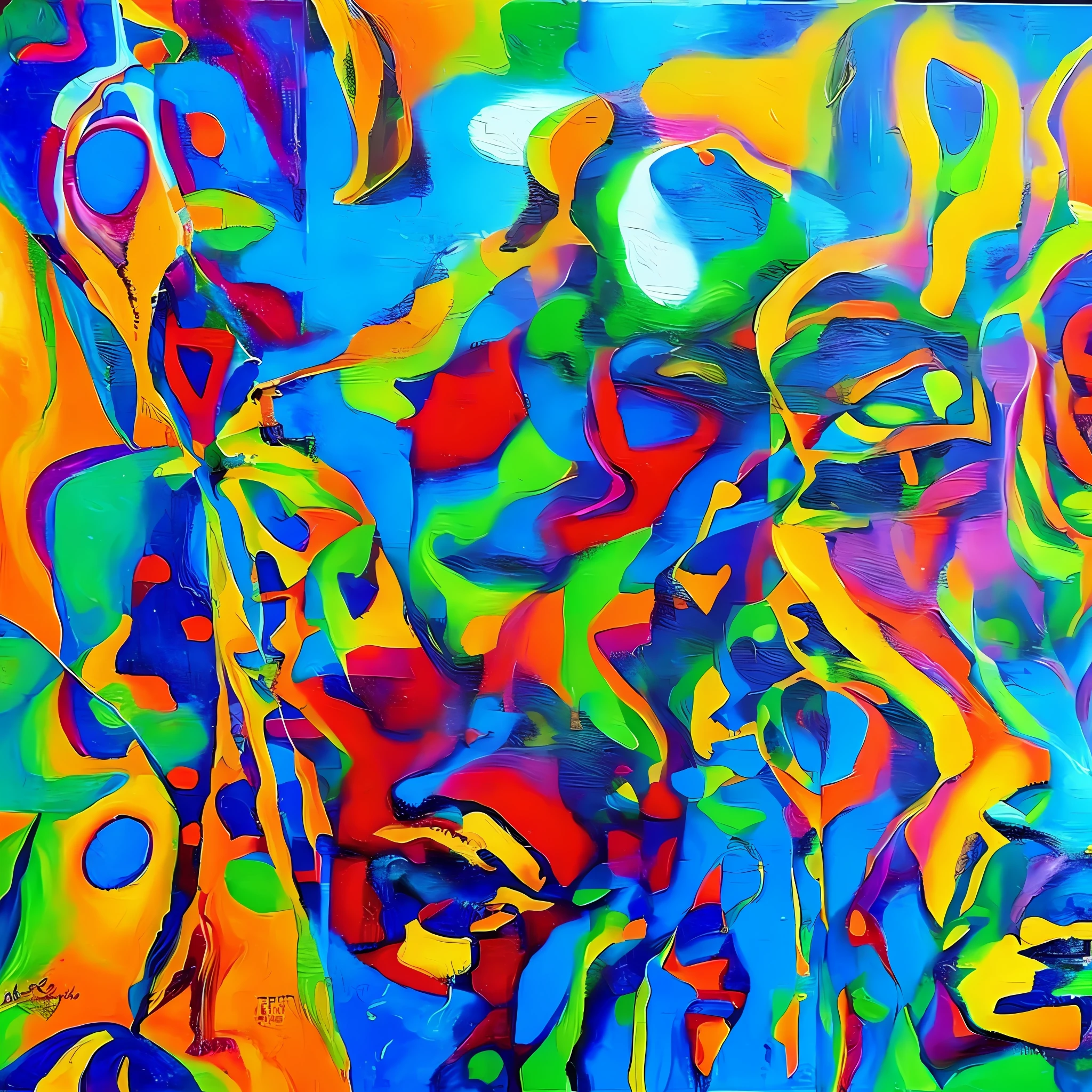 Oil painting, African colors, vibrant, graffiti style,
