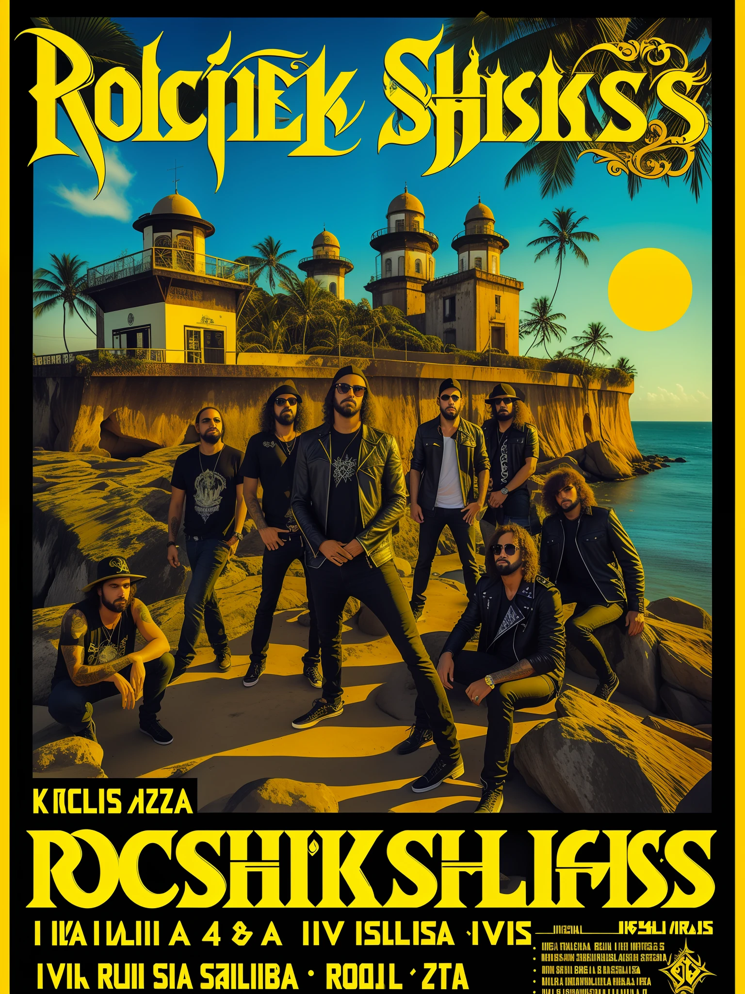 Rock show, Ilha das Caieiras, Ilha das caieiras Vitoria E.S Brasil, Metaleiros, Rockeiros, Emos, flyer.
