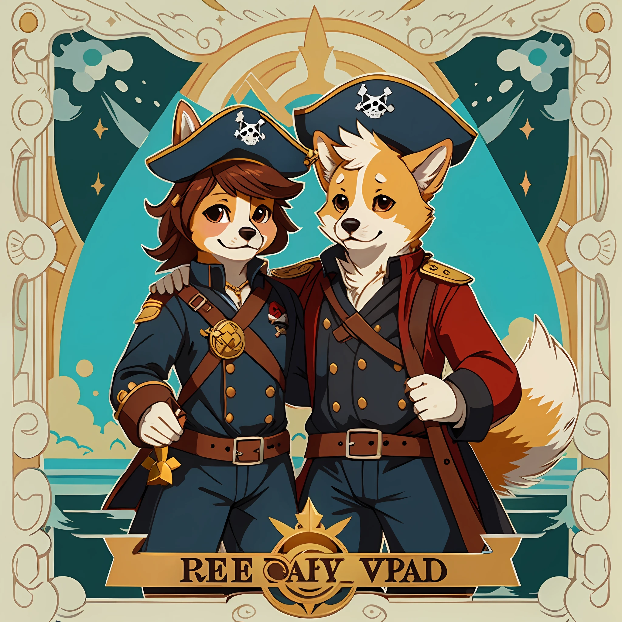 cute corgi as a pirate, IPA Award wining masterpiece