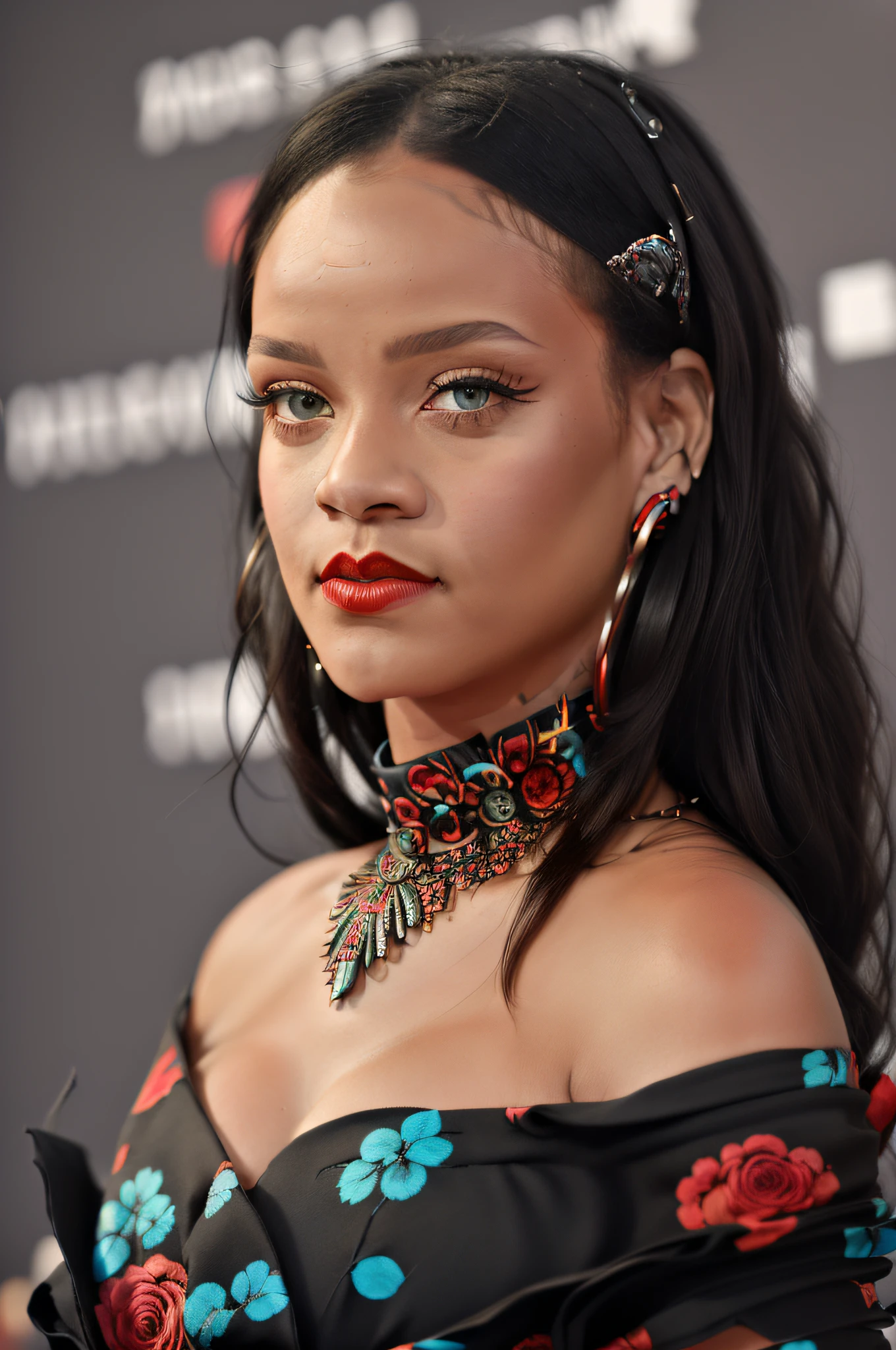 masterpiece, 4K, best quality, absurd, white background, FOCUS ON THE FACE, (masterpiece, top quality, best quality, official art, beautiful and aesthetic: 1.2), extremely detailed, colorful, more detailed, (REALISTIC: 1.3),, vivid texture, rich colors, unique visual effect, (masterpiece, top quality, official art), (light painting), dynamic ranges, extremely detailed, black, red and black paintings, captured candid moments, fallen,  , a woman wearing a chic blue dress decorated with bright jewelry, cowboy shot,