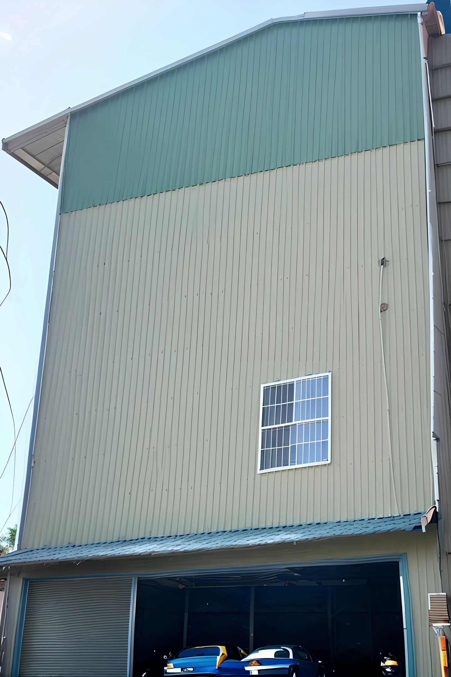 Image of garage made with metal structure and roof with aluzinc tile