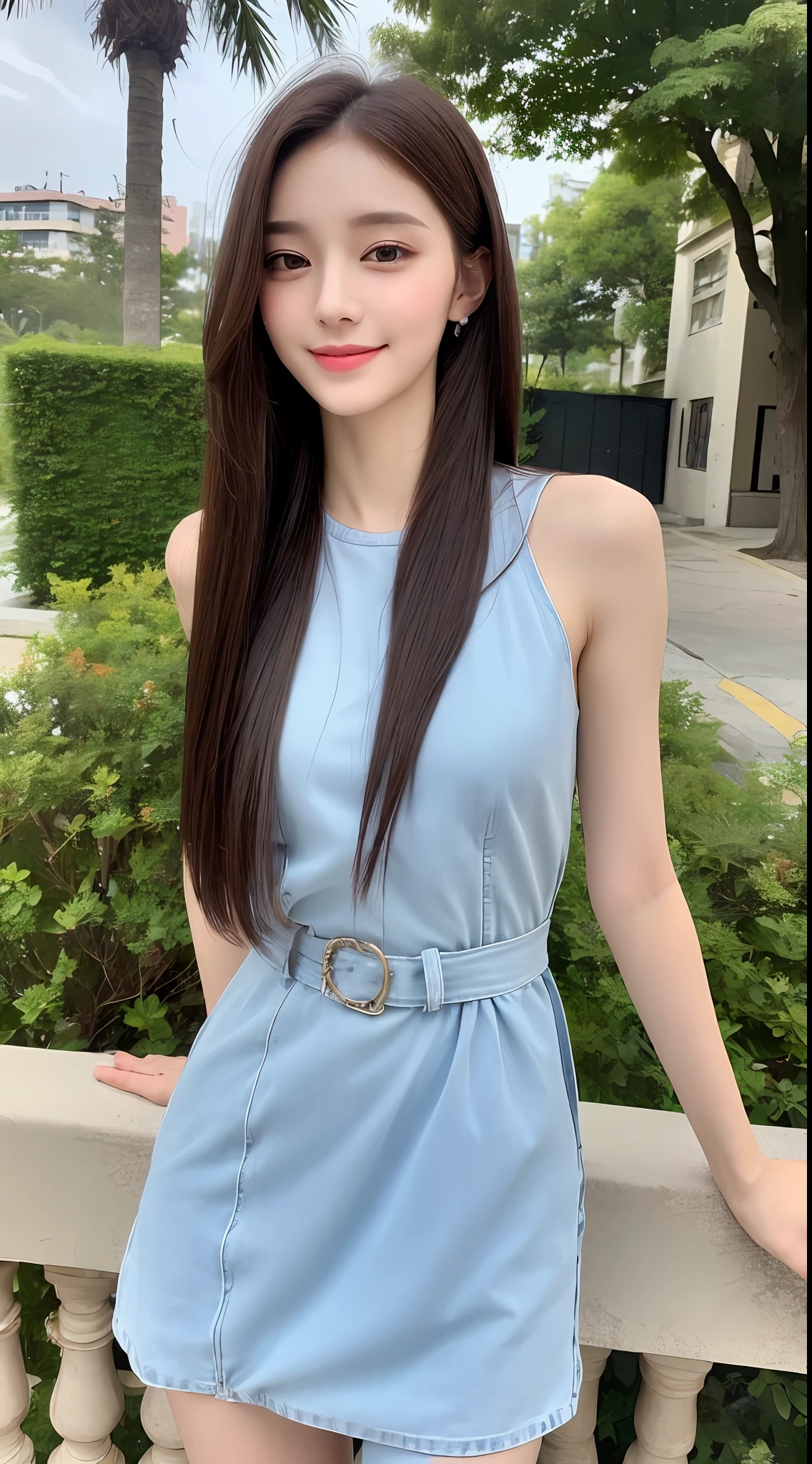 ((Best Quality, 8K, Masterpiece: 1.3)), 1girl, Slim Beauty: 1.3, (Hairstyle Casual, Full Body: 1.2), Dress: 1.1, Super Fine Face, Delicate Eyes, Double Eyelids, Smile, Outdoor
