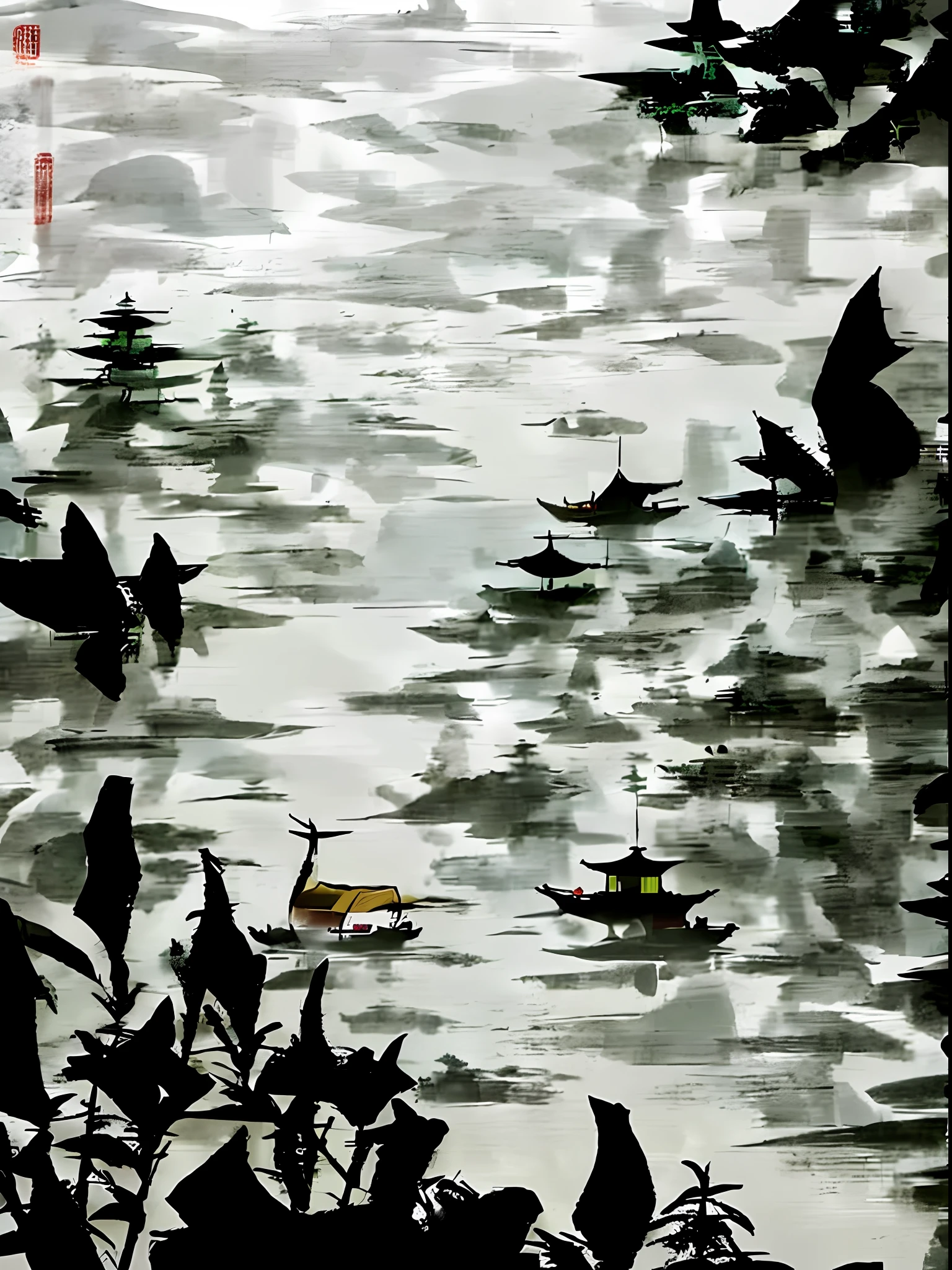 Photos of Chinese-style posters, ancient official positions, ancient detective scenes, ancient judgment scenes, scenes of multiple male characters in ancient times, brief portraits of ancient positions of characters such as Taishou, County Commandery, and Sima of Yanchang and other characters and brief maps are on the poster. Inspired by Kanō Tan'yū, in the Z.W. Gu style, inspired by Shunkōsai Hokushū, inspired by Kanō Hōgai, by Unkoku Togan, movie poster texture