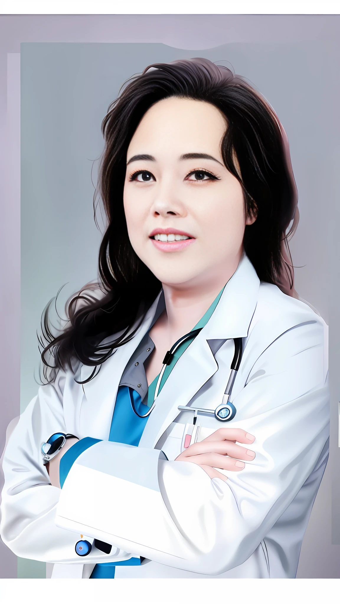 Wearing white coat, meddling, doctor, (hand drawn), digital cartoon drawing art, illustration style