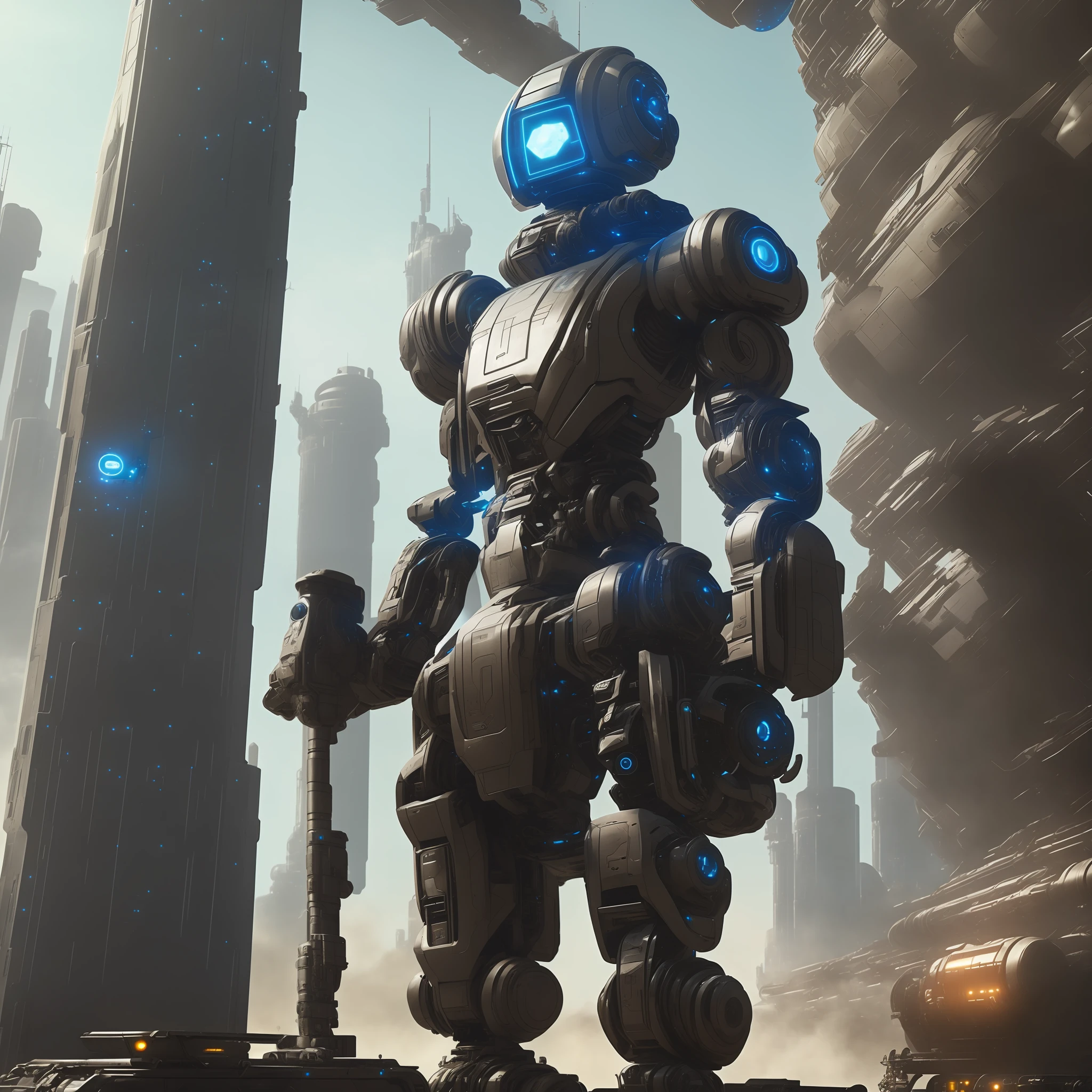 Futuristic robot, Matt Bols, Astropunk, Industrial Light & Magic --auto --s2