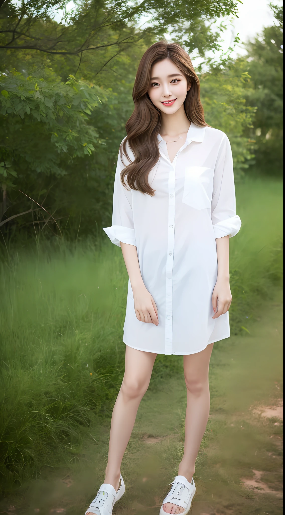 ((Best Quality, 8K, Masterpiece: 1.3)), 1girl, Slender Beauty: 1.3, (Hairstyle Casual, Full Body: 1.2), Clear Clothes: 1.1, Super Fine Face, Delicate Eyes, Double Eyelids, Smile, Outdoor