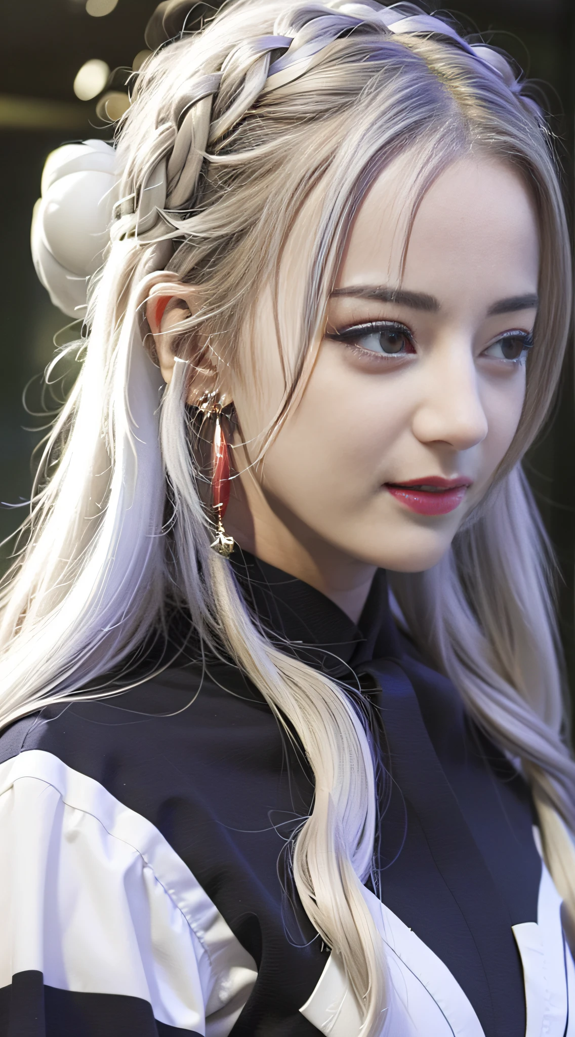 1girl,white hair,hanfu,close up,,(best quality:1.4),((masterpiece)),((realistic)),(detailed),(photorealistic:1.4),
