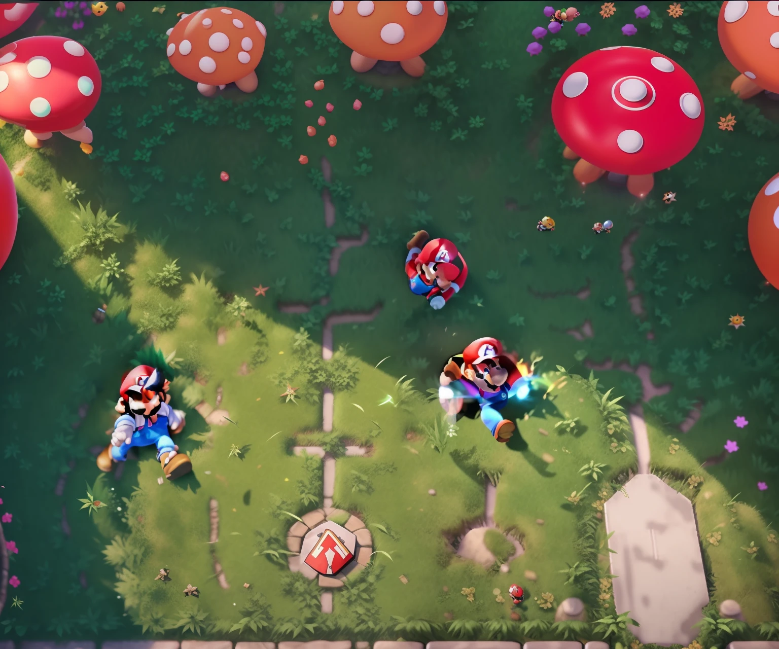 Mario Bros along with Naruto