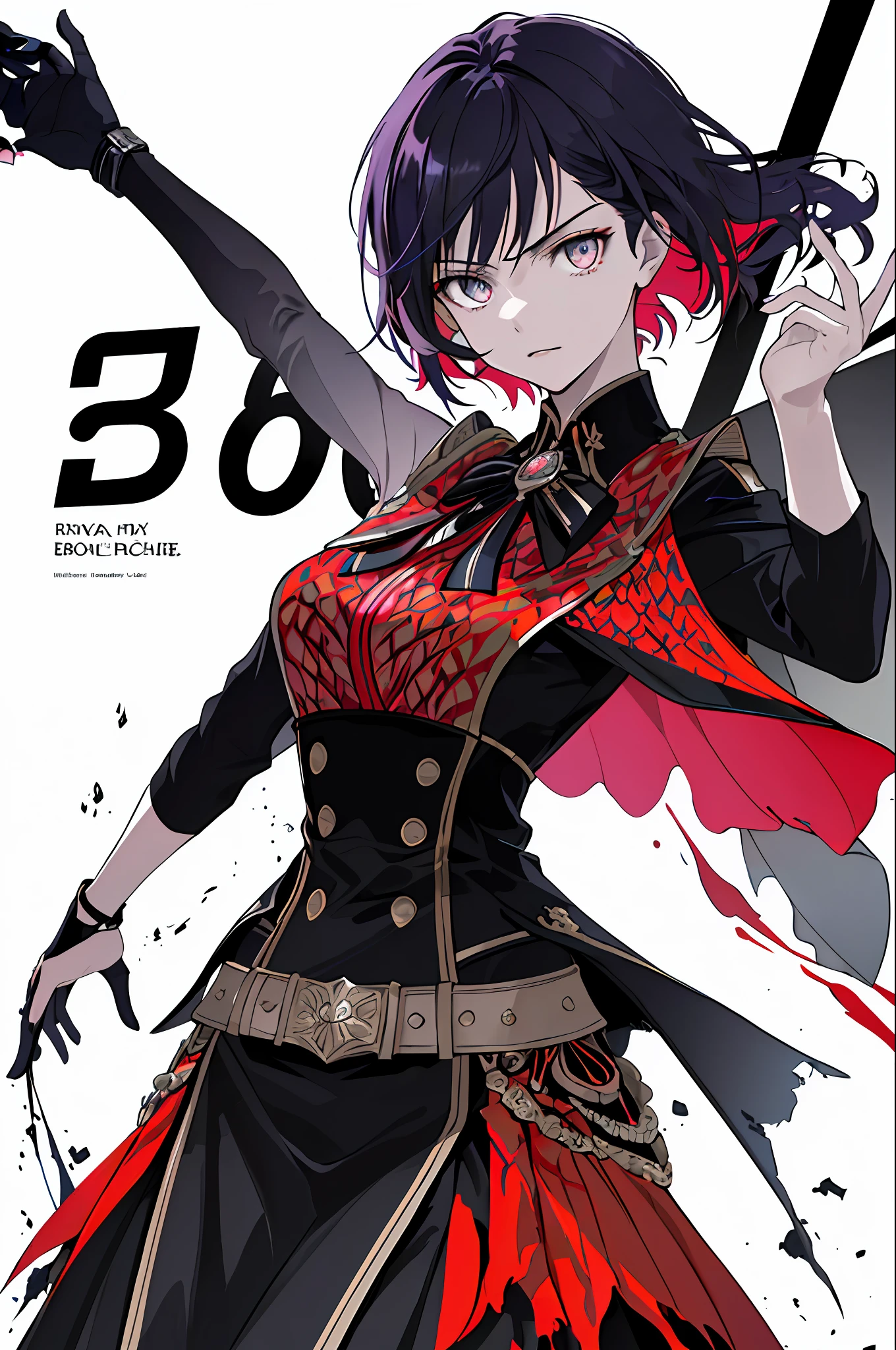 ((((dramatic))), (((brave))), (((intense))) movie poster featuring a young woman as the central character. She stands confidently in the center of the poster, wearing a style and bold outfit, with a determined expression on her face. The background is clear and courageous, with a sense of danger and intensity. The text is bold and eye-catching, with a catchy slogan that adds to the overall sense of drama and emotion. The color palette is mostly dark with splashes of vibrant colors, giving the poster a dynamic and visually stunning appearance, tachi-e (magazine: 1.3), (cover style: 1.3), elegant, woman, vibrant, clothing, posing, front, colorful, dynamic, background, elements, confident, expression, holding, statement, accessory, majestic, curled, around, touch, scene, text, cover, bold, eye-catching, title, fashionable, Source, captivating, headline, bigger, impressive, modern, modern, focus, fashion,