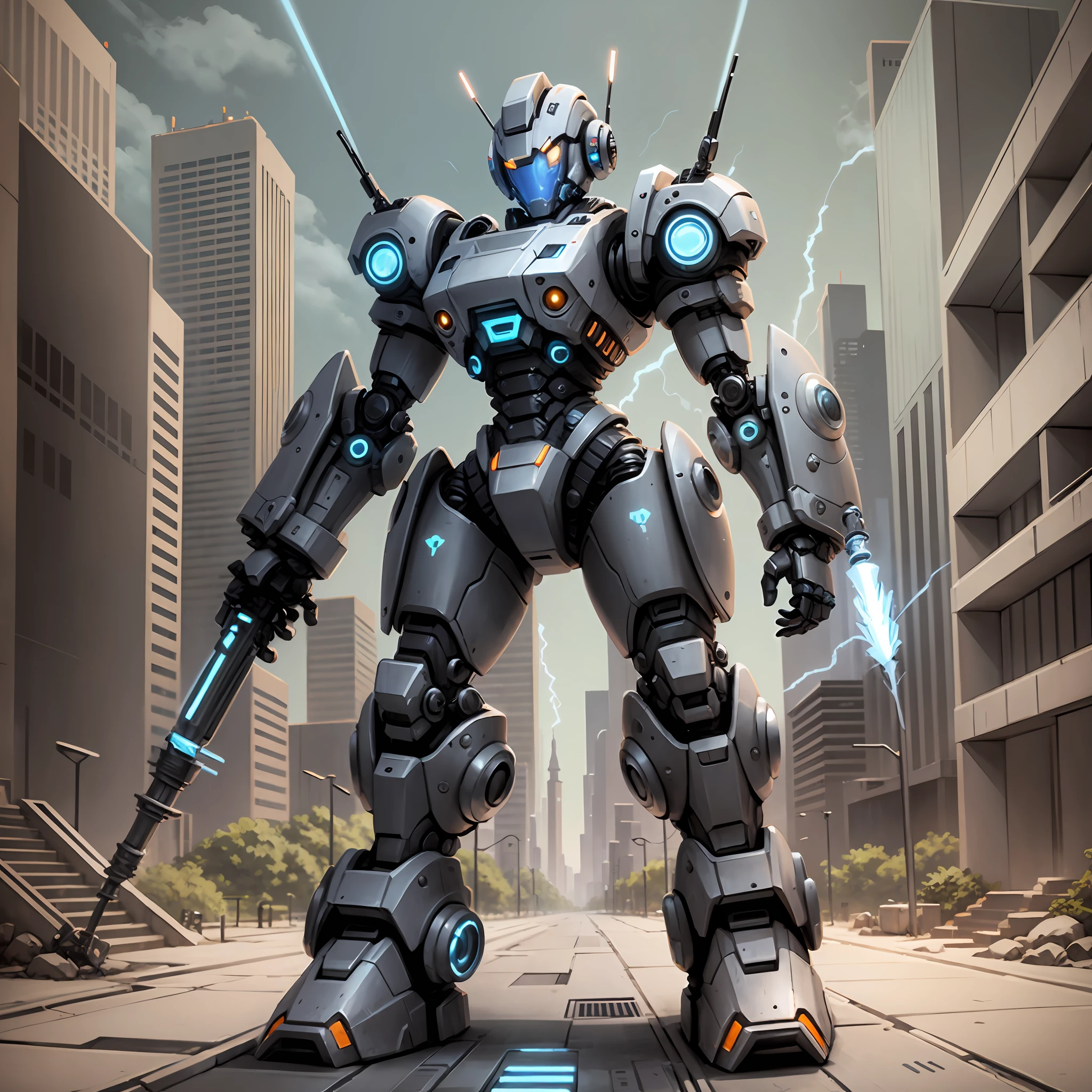 Futuristic robot, punk, industrial light magic, full body frontal --auto --s2