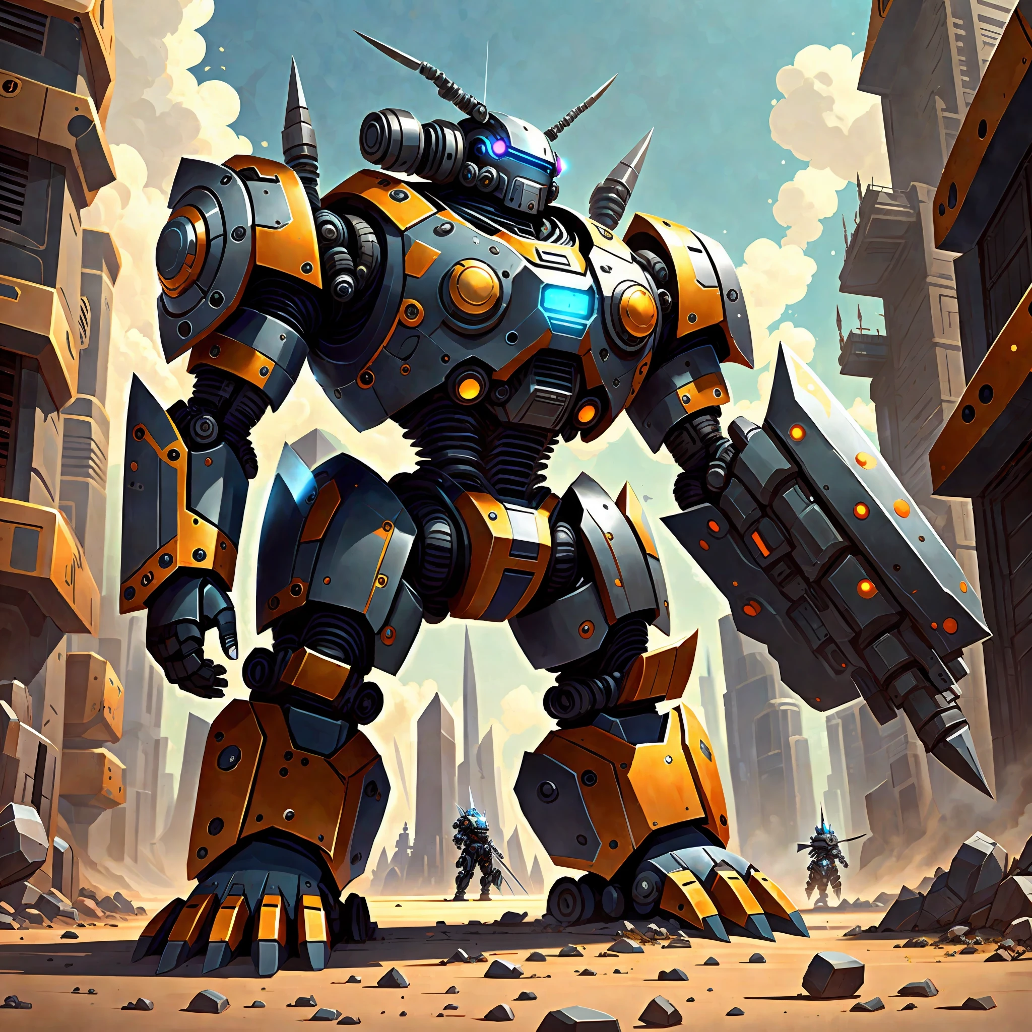Robots Hephaestus' Anvil robot fantasy sci-fi --auto --s2