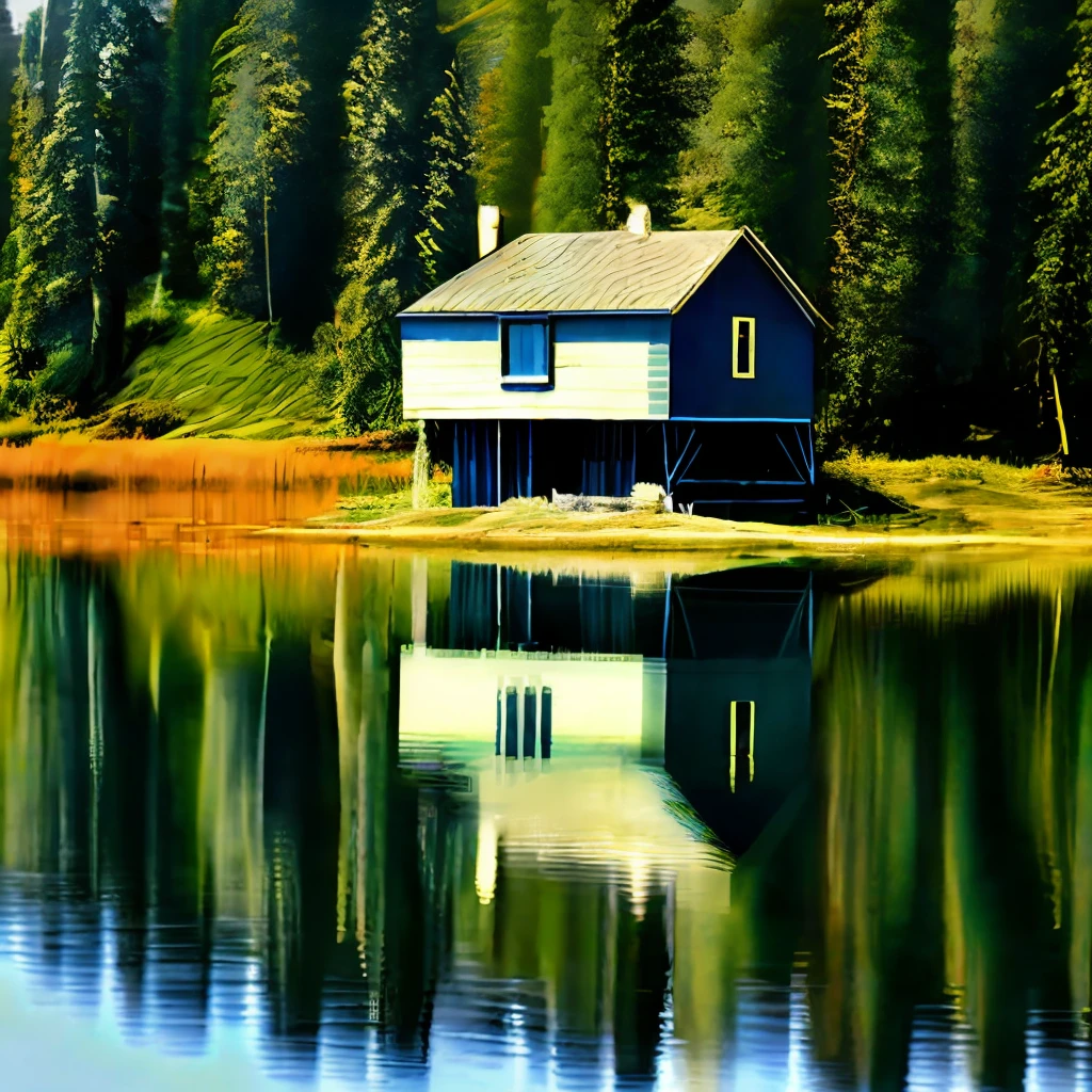 Small house on the lake