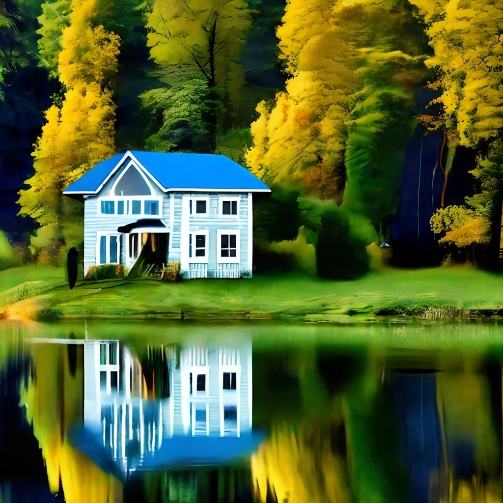 Small house on the lake