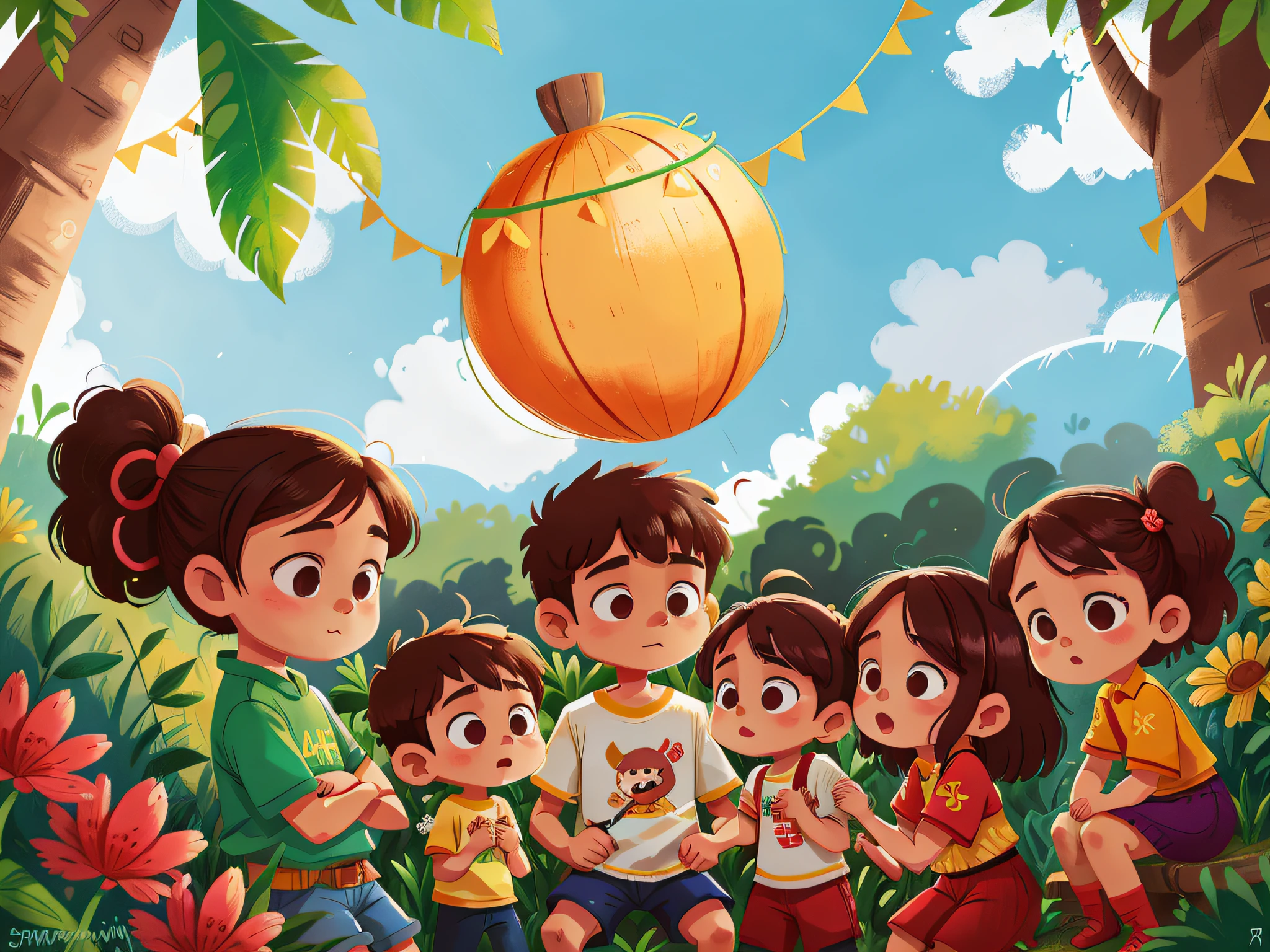 A traditional Brazilian family, Christian with a father, a mother a 14-year-old son and two 3-year-old twin girls, all brunettes.