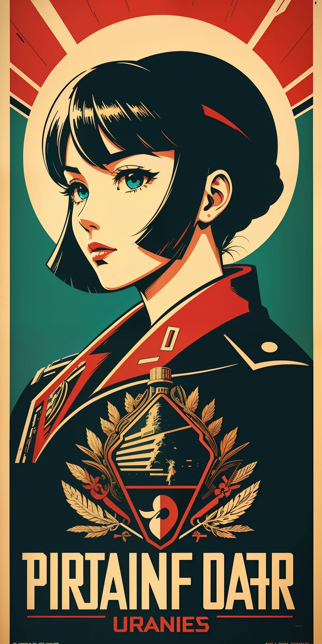 A highly detailed propaganda poster, watch anime, pop art, typography, vintage paper, the rule of thirds, trending on artstation, UHD(neon)