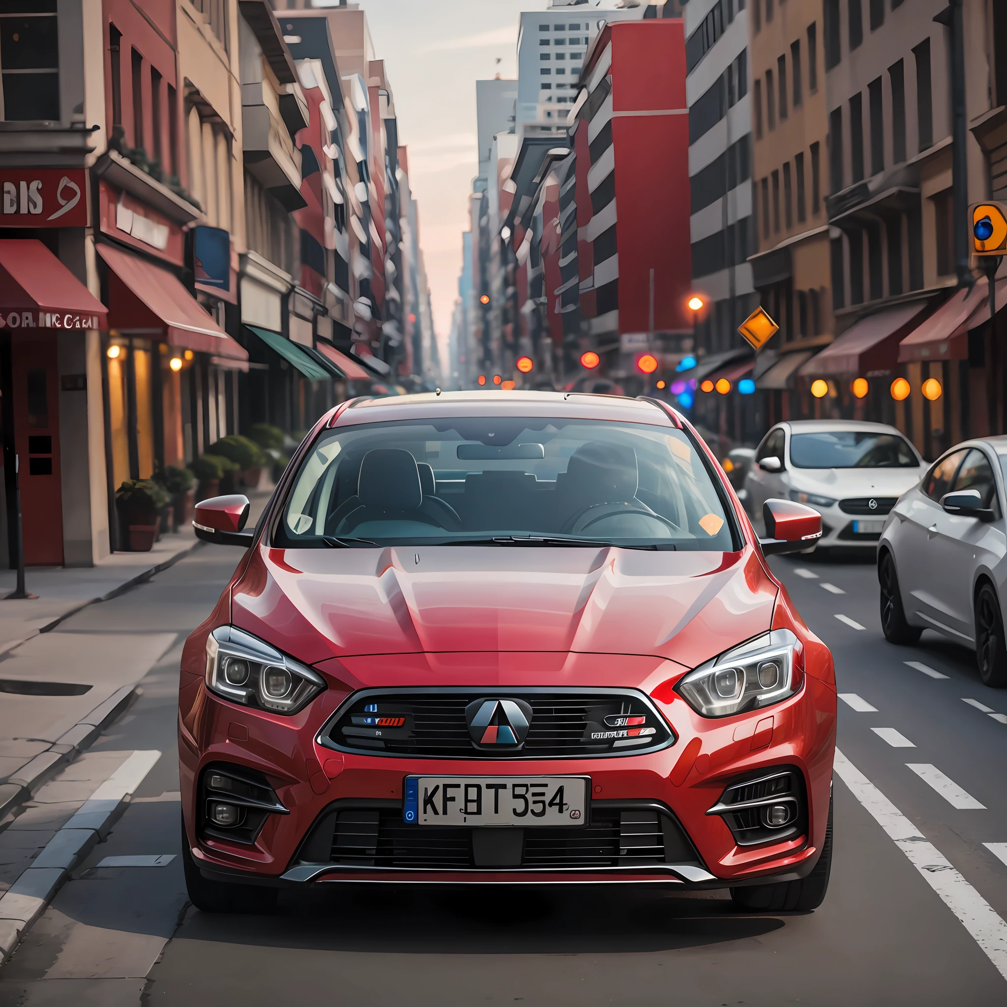 Car Red, 8K, UHD, Severe Low Lighting, High Quality, Sharp Focus, Fujifilm XT3 --auto --s2