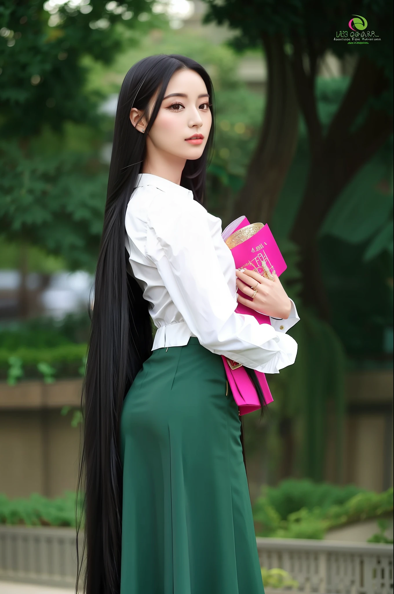 arafed woman with long black hair and a green skirt, long hair girl, girl with super long hair, waist long hair, with long hair, asian girl with long hair, extremely long hair, very beautiful girl, extra long hair, long hairs, very long hair, appealing long hair, long hair, south east asian with long, her hair is long and straight