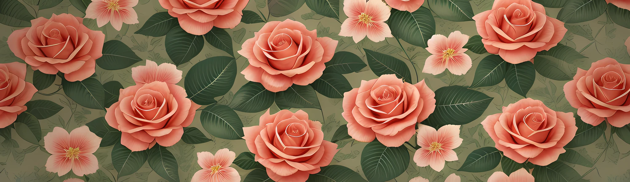 There are many pink roses on a white background with leaves, rose background, flowery wallpaper, wallpaper with dark flower pattern, detailed flowers, wallpaper design, roses, roses and lush fern flowers, decorative roses, floral wallpaper, beautiful large flowers, garden flower pattern, wallpaper pattern, flower background, highly detailed digital artwork, detailed digital artwork